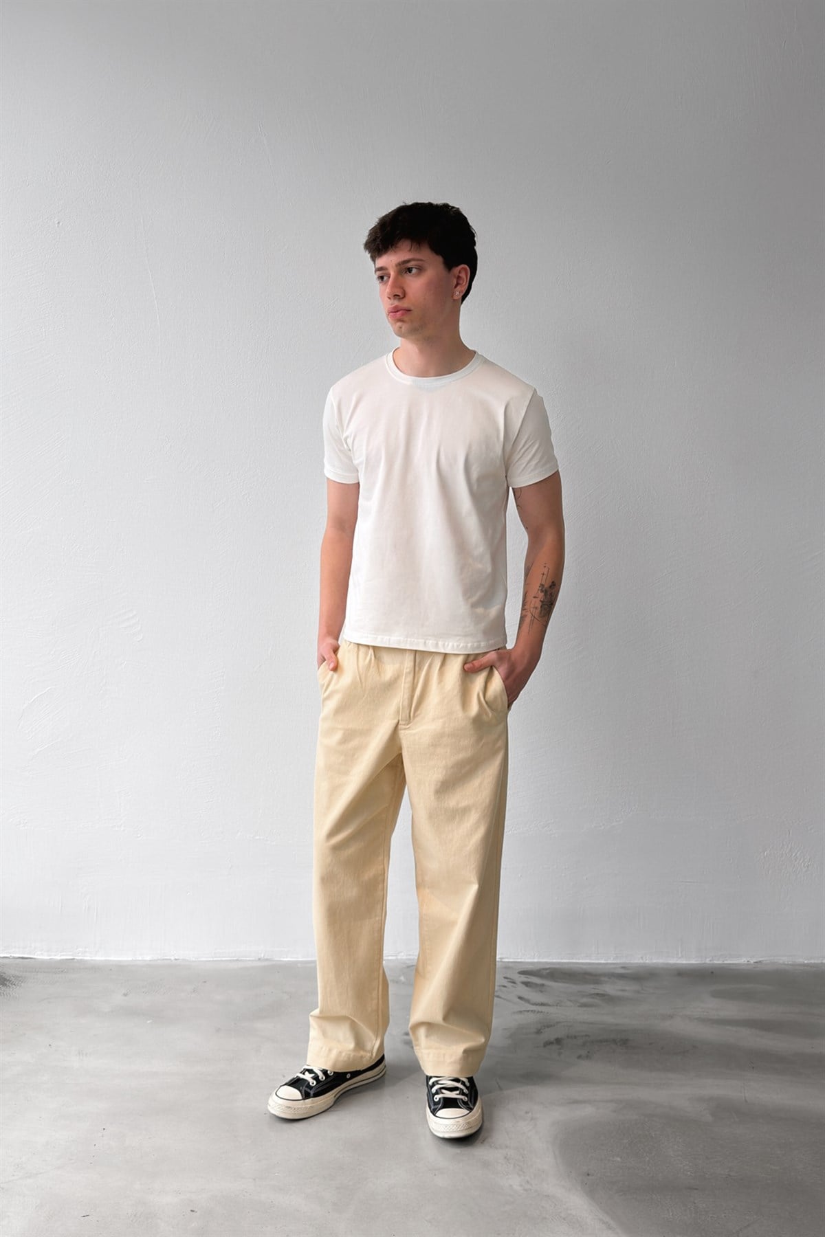 Çift Pileli Boyfriend Pantolon