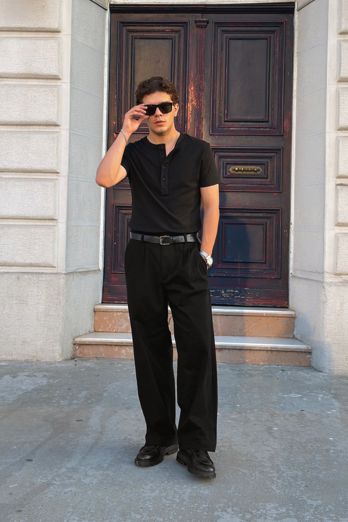 Çift Pileli Boyfriend Pantolon