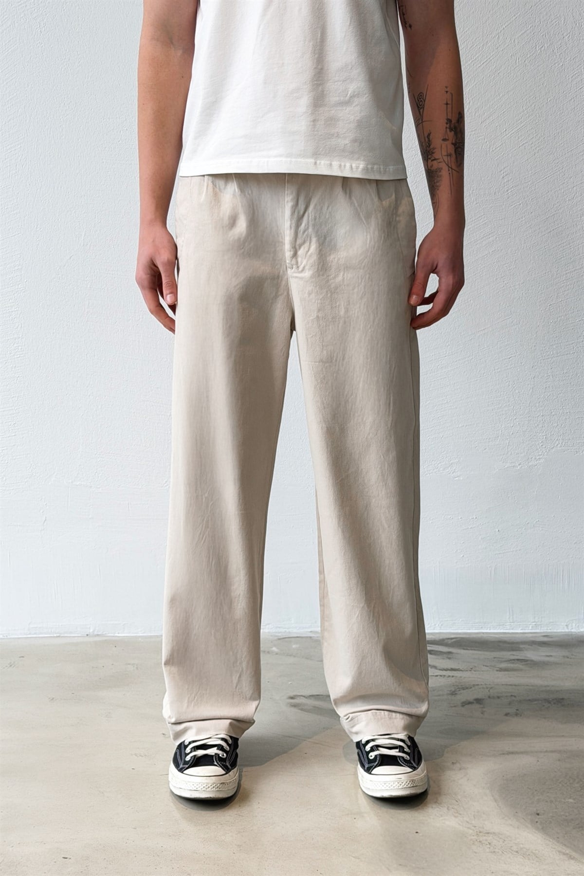 Çift Pileli Boyfriend Pantolon