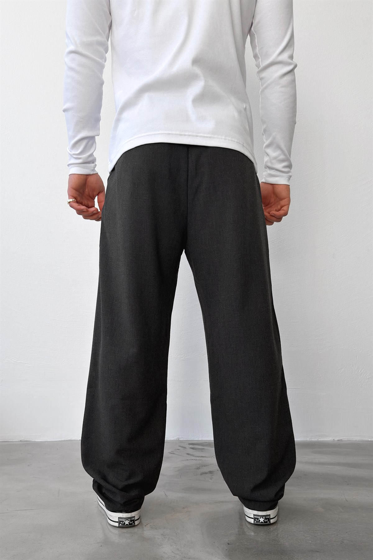 Çift Pileli Kumaş Pantolon