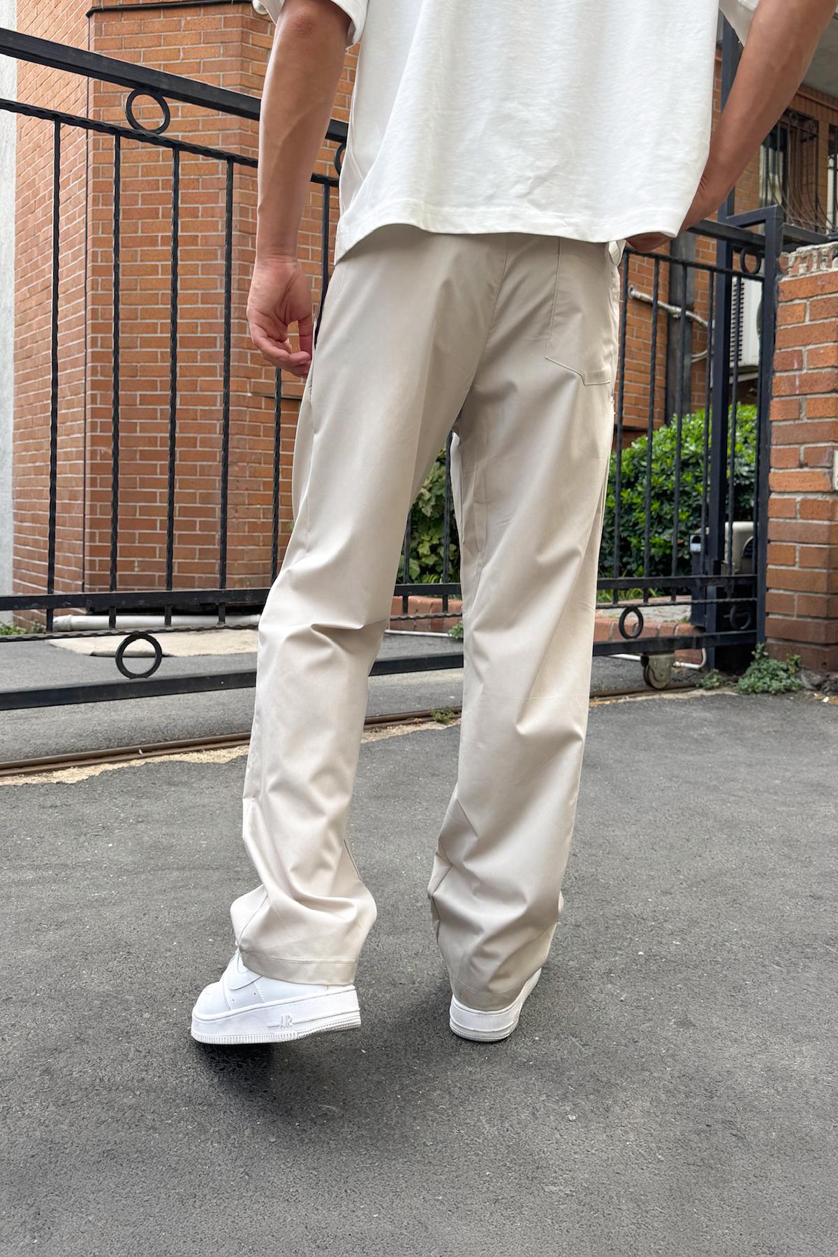 Çift Pileli Rahat Kumaş Pantolon