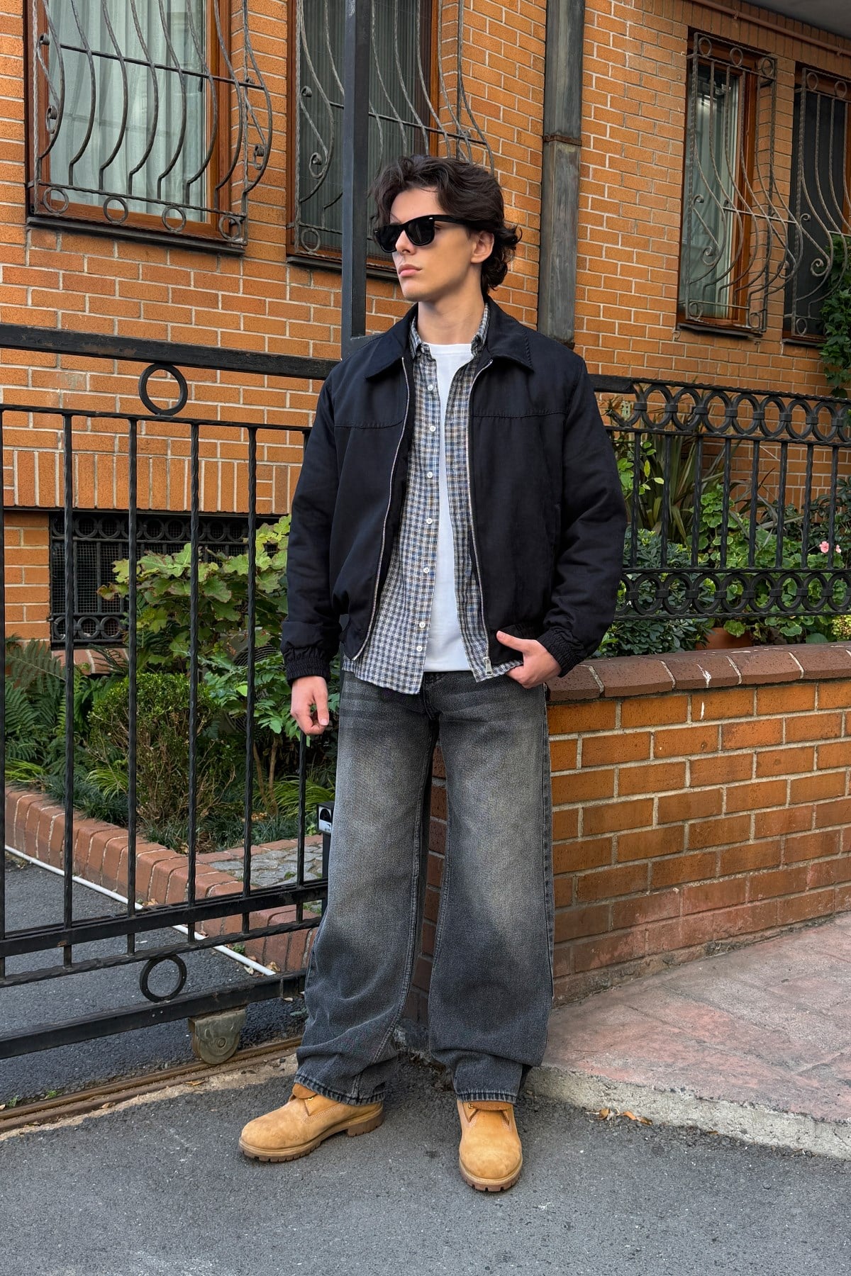 Çizgili Baggy Jean