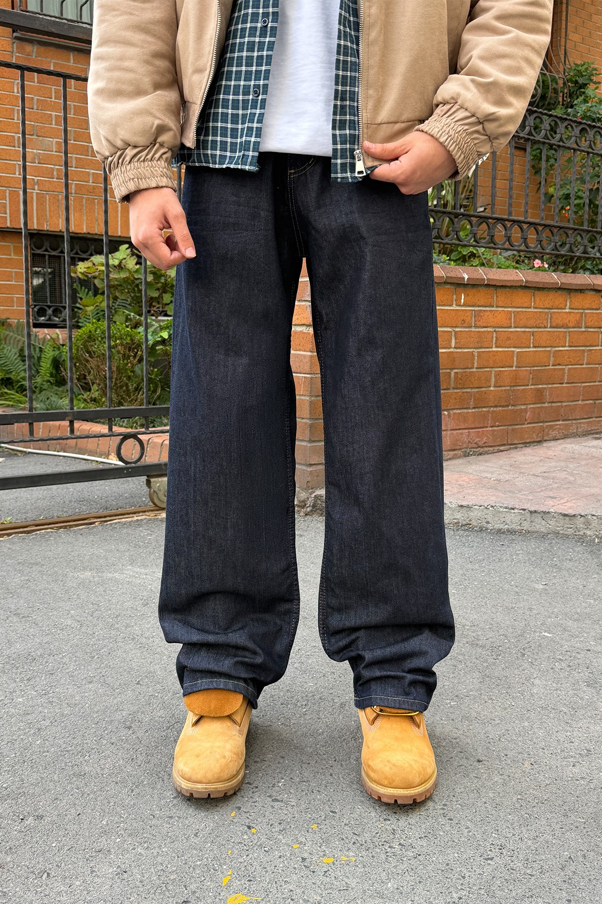 Çizgili Baggy Jean