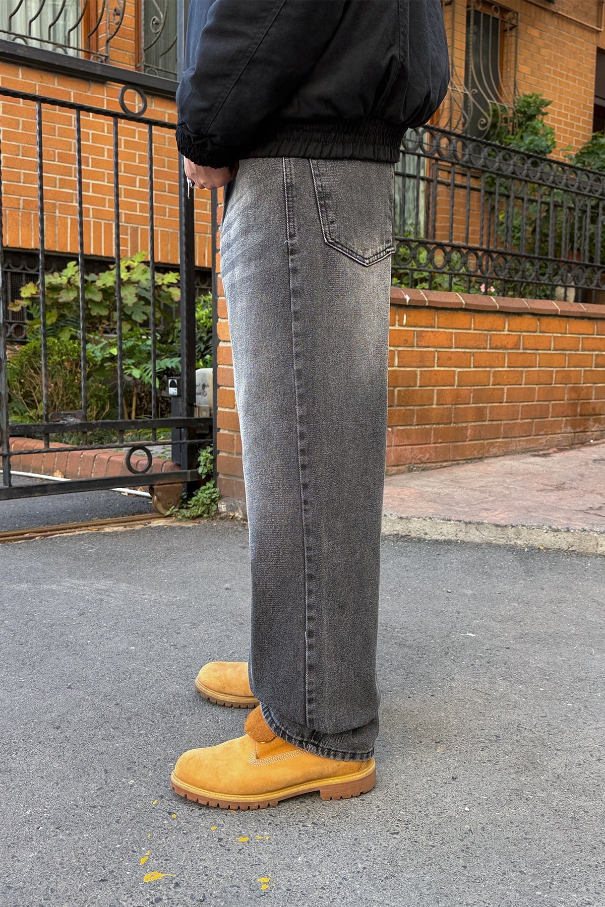 Gravel Charcoal Baggy Fit Jeans