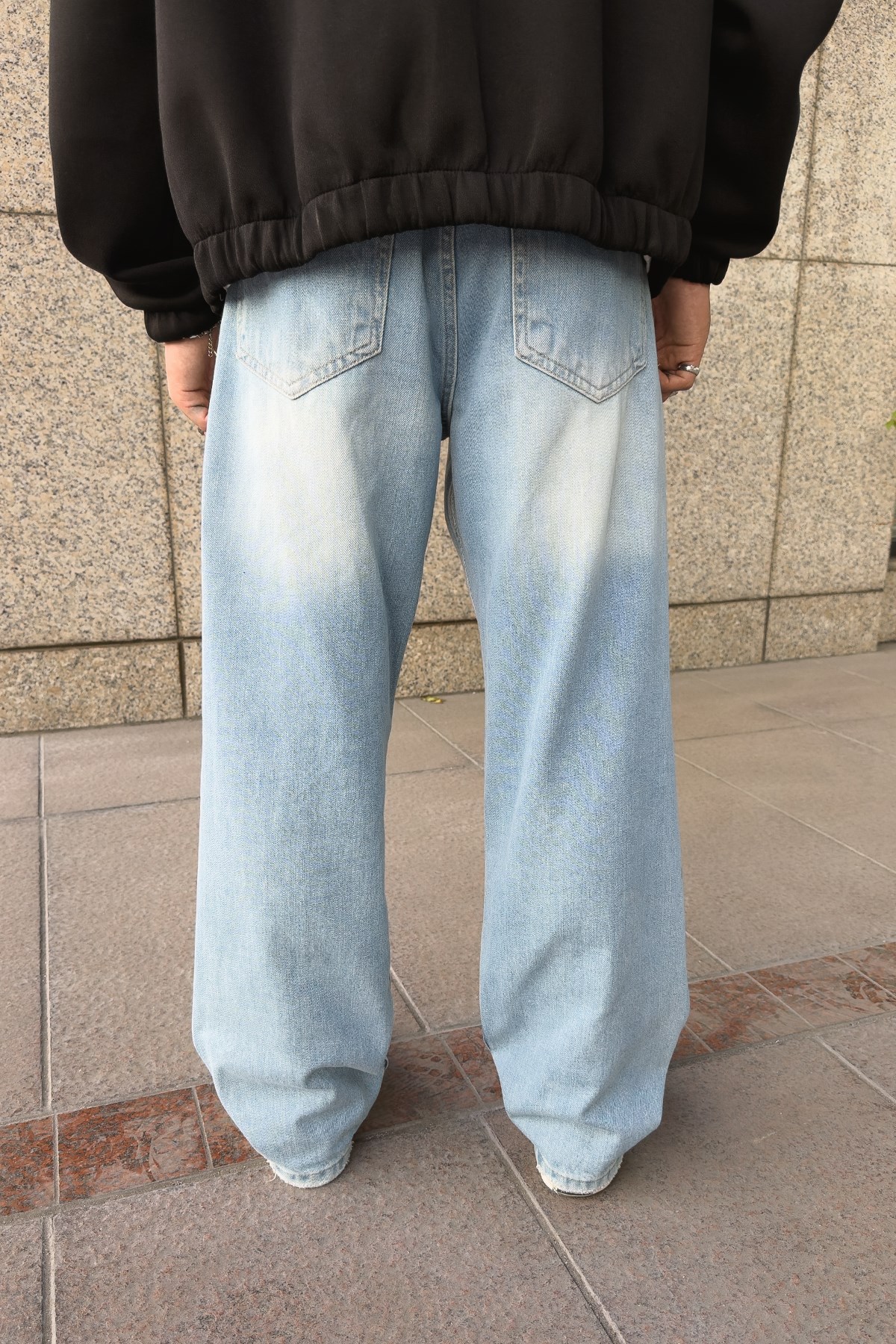 Washed Night Blue Regular Pants