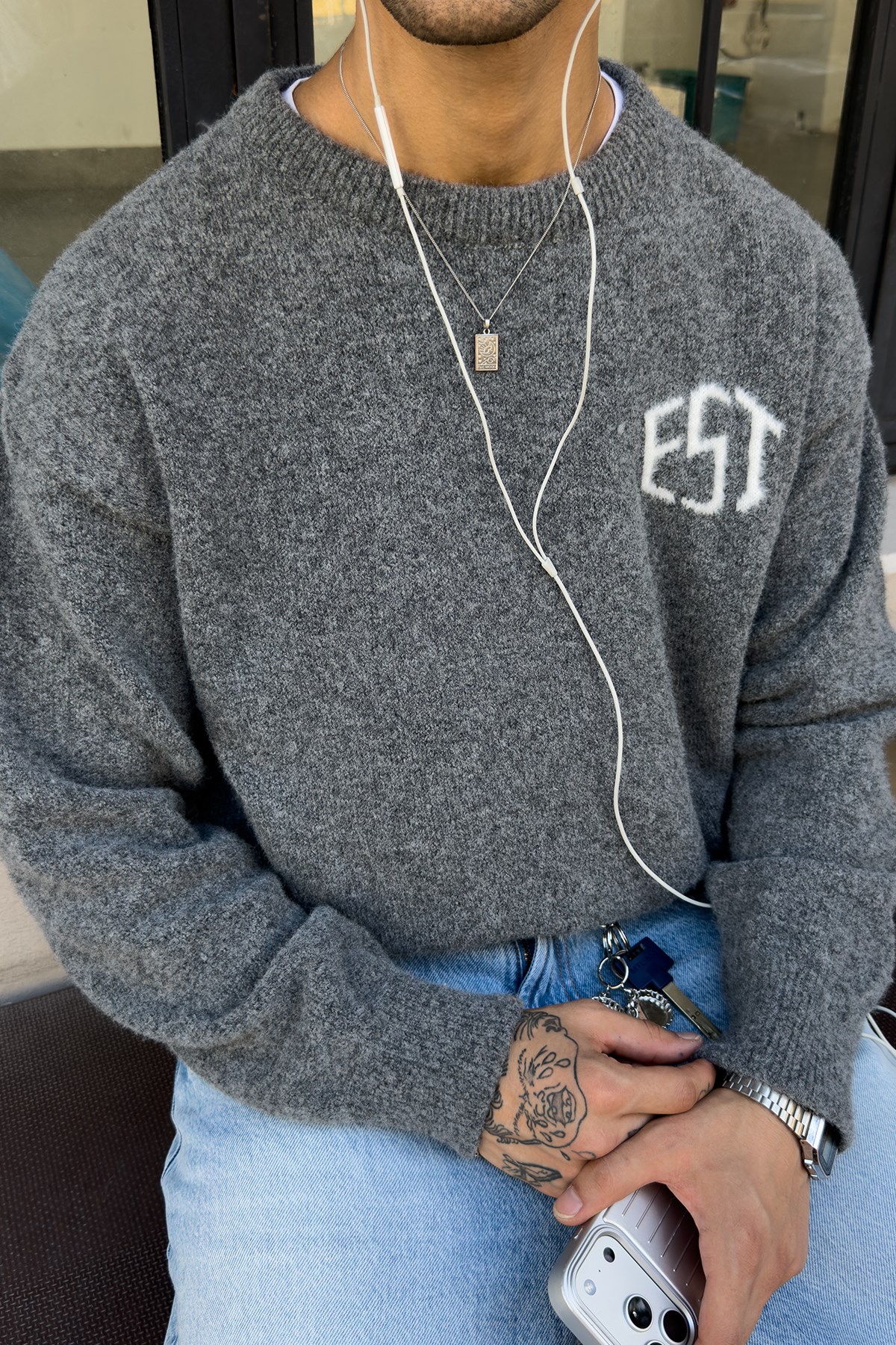 Cozy Soft Heather Anthracite Knitwear