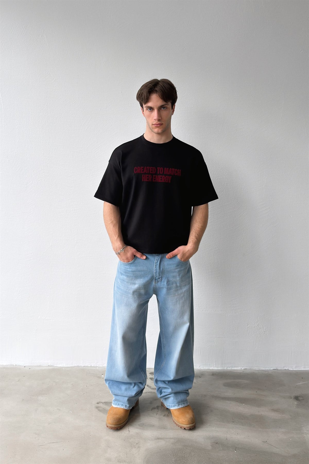 Created To Match Nakışlı Crop Tişört