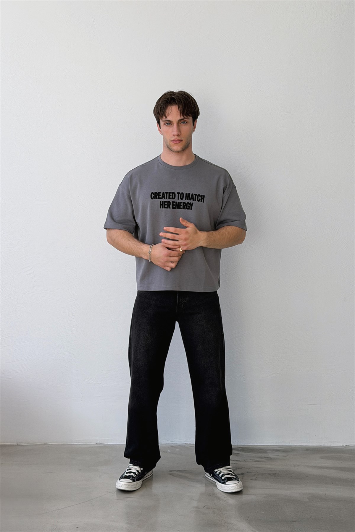 Created To Match Nakışlı Crop Tişört