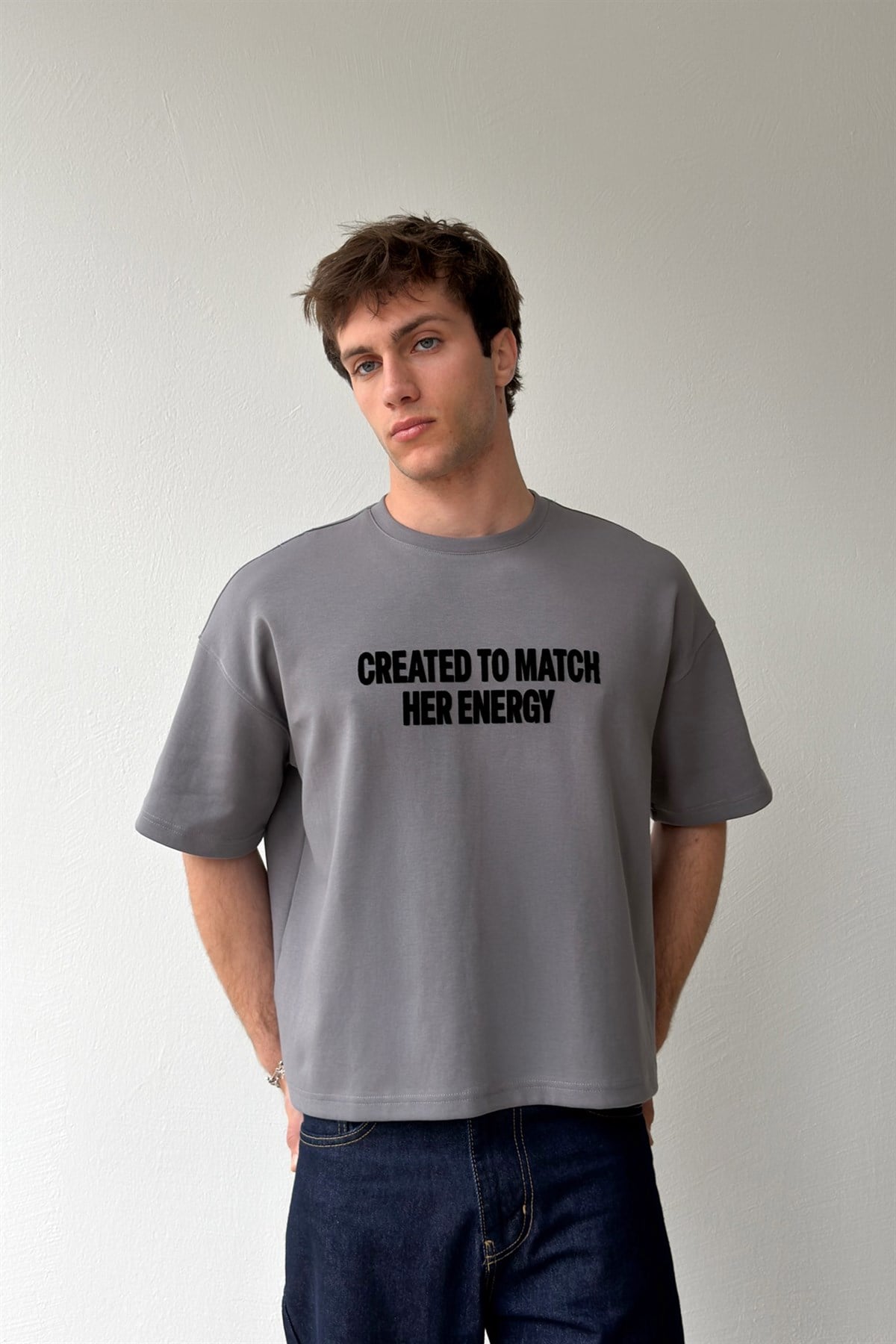 Created To Match Nakışlı Crop Tişört