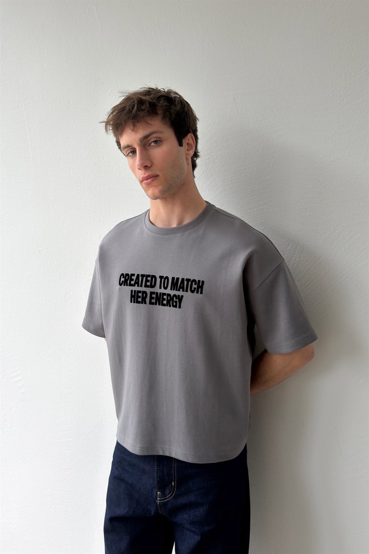Created To Match Nakışlı Crop Tişört