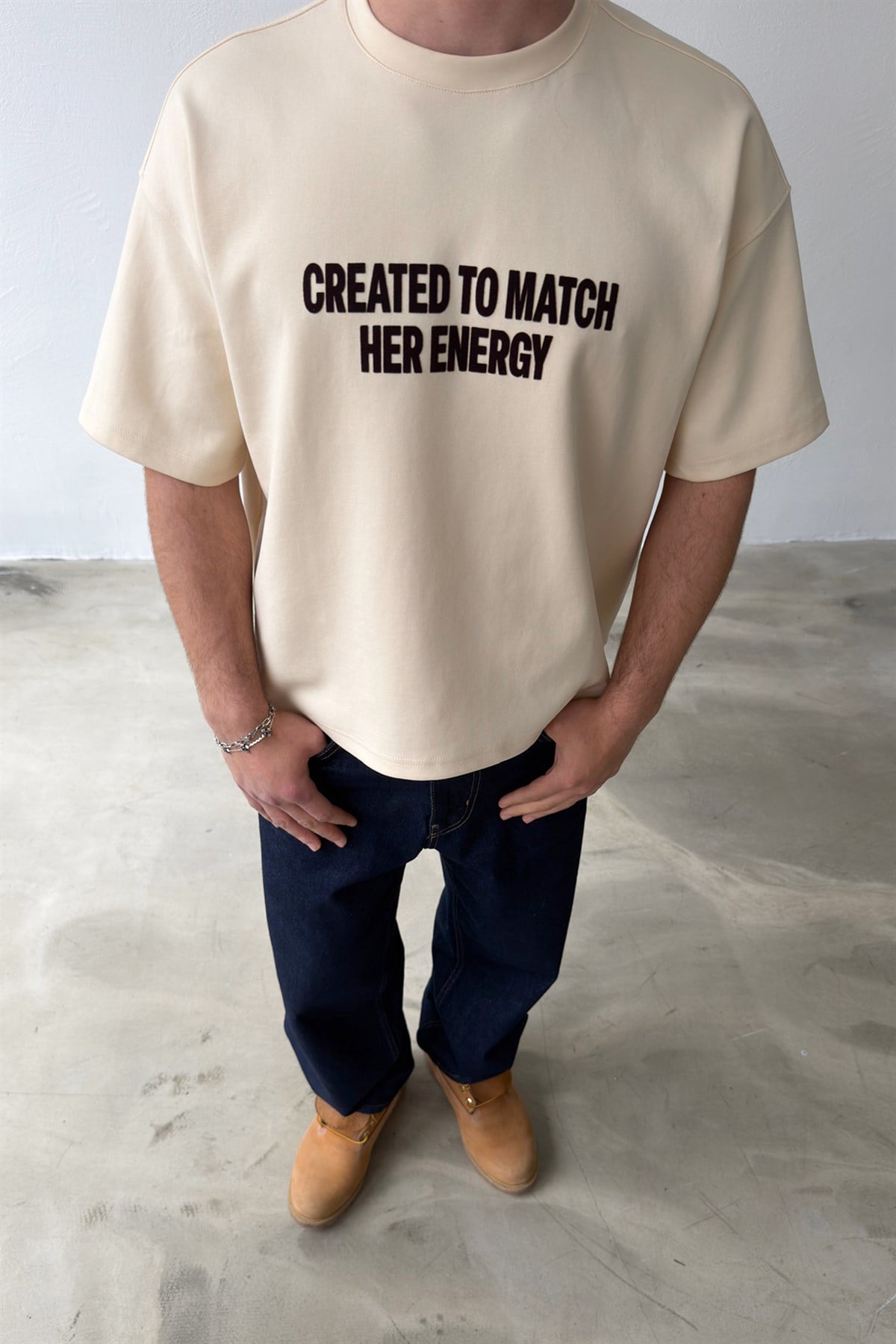 Created To Match Nakışlı Crop Tişört