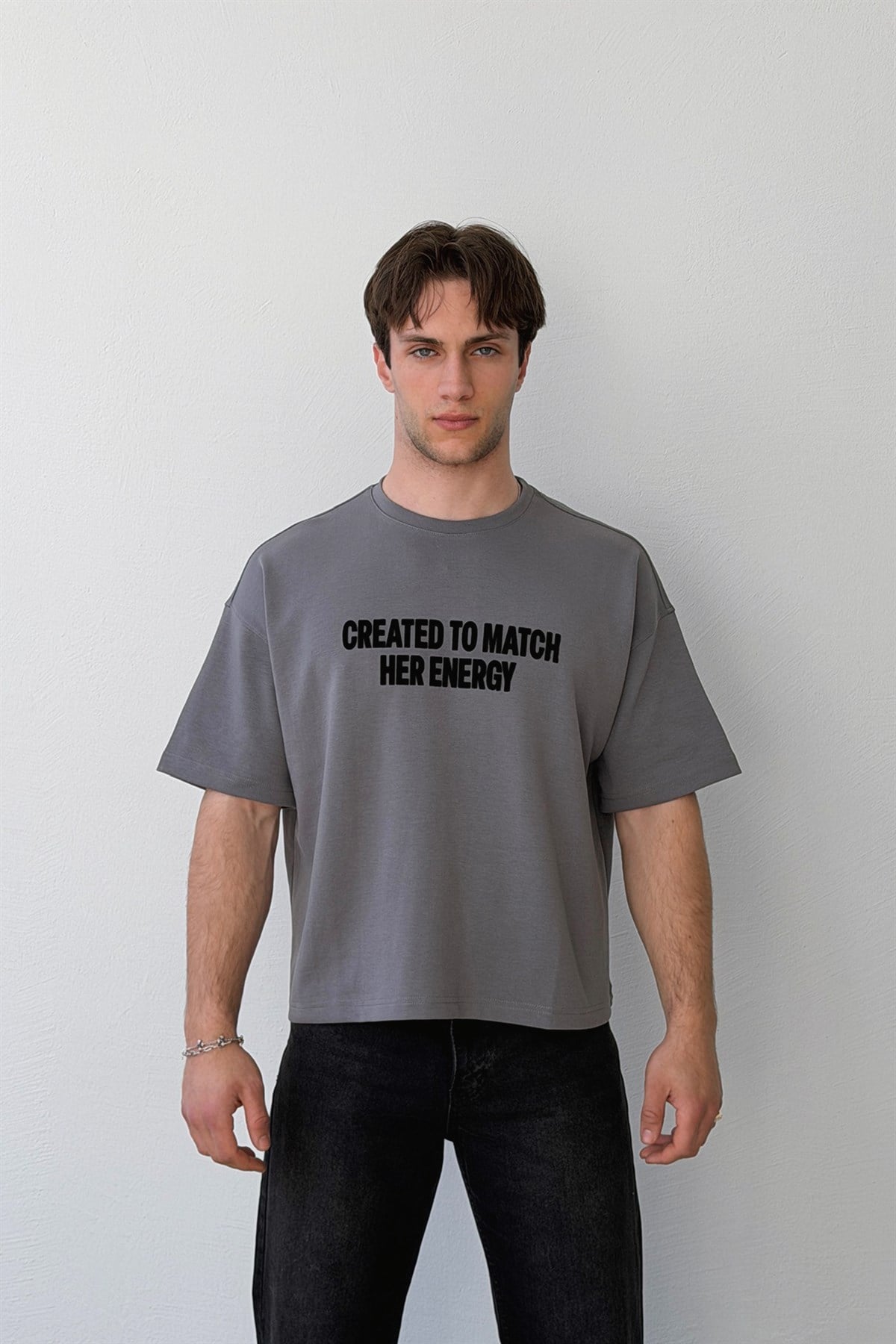 Created To Match Nakışlı Crop Tişört