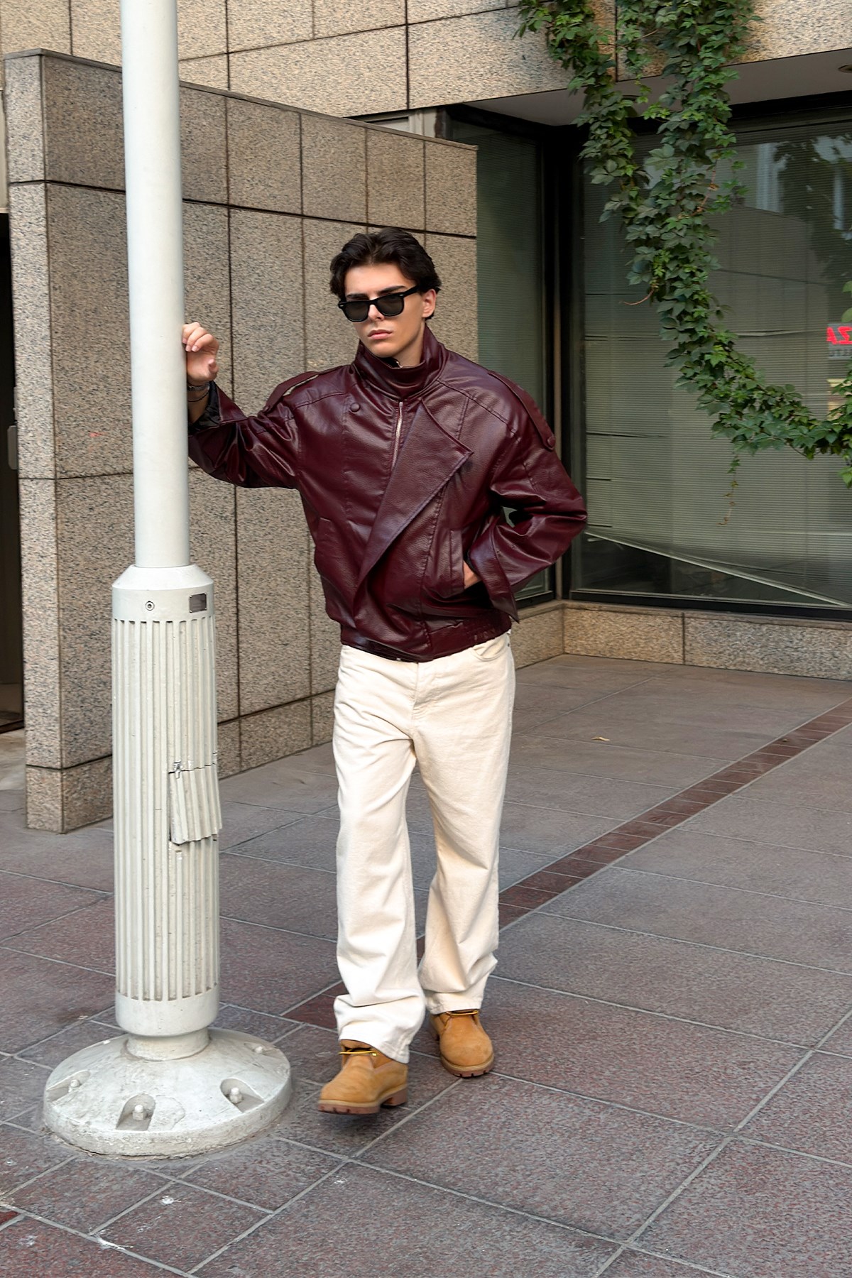 Rider Leather Burgundy Jacket