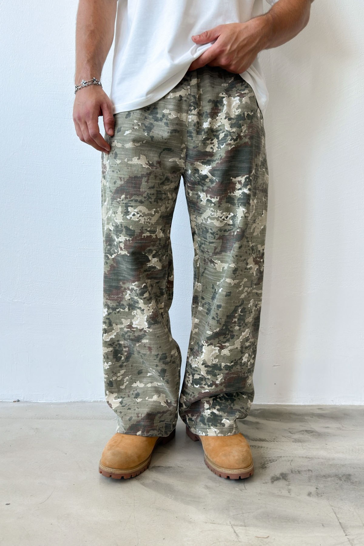 Camo Haki Baggy Pantolon