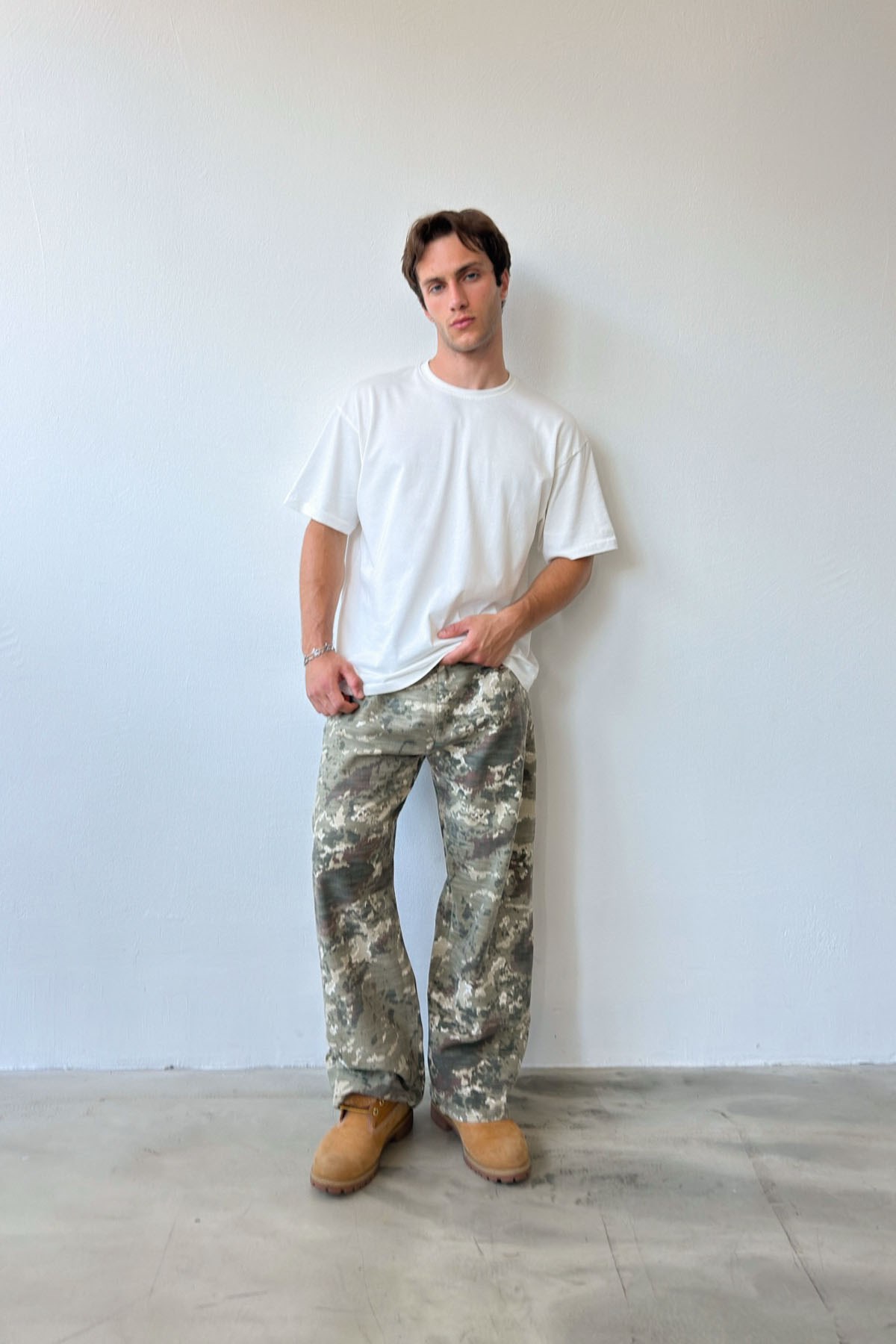 Camo Haki Baggy Pantolon