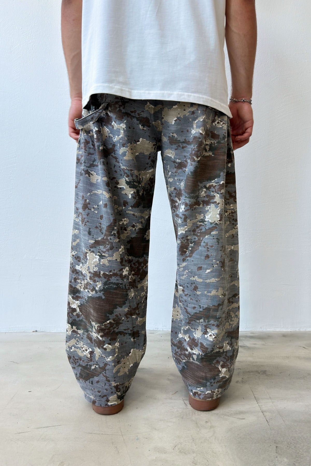 Camo Gri Baggy Pantolon