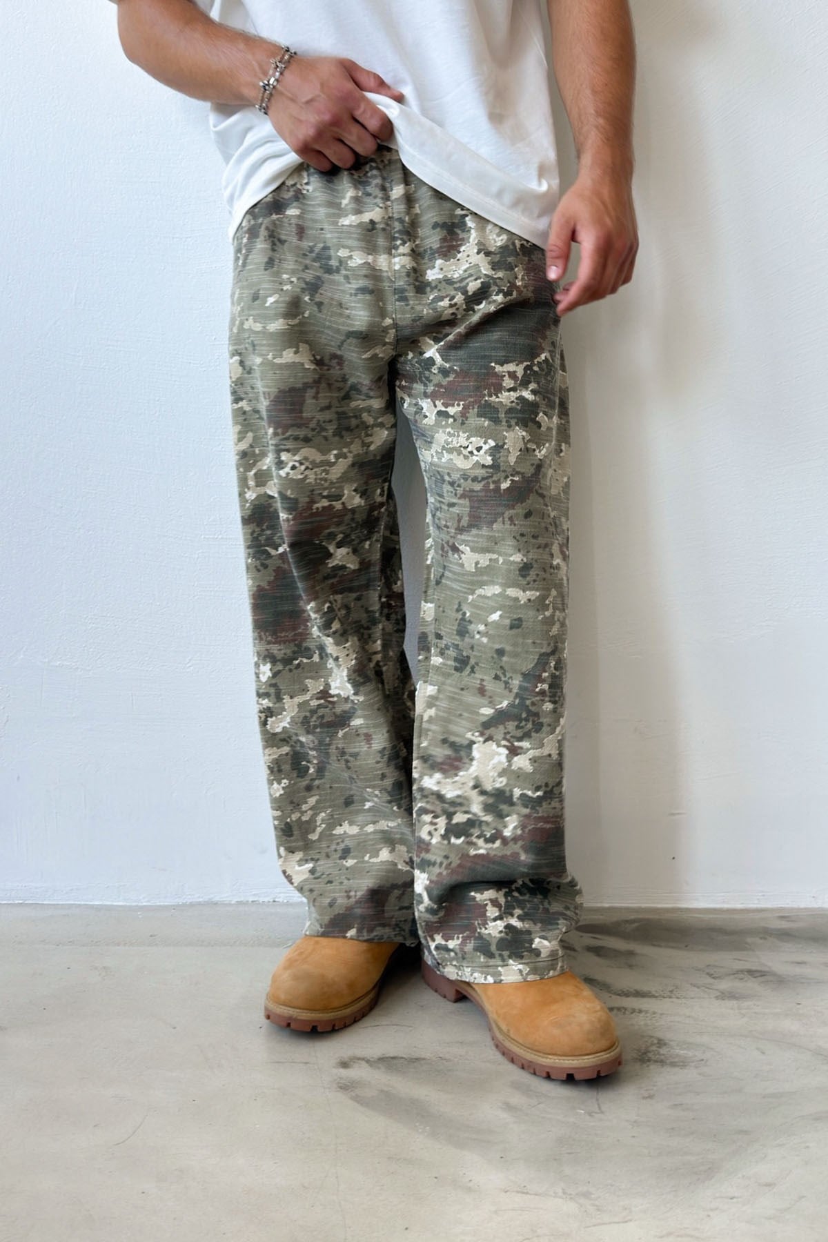 Camo Haki Baggy Pantolon