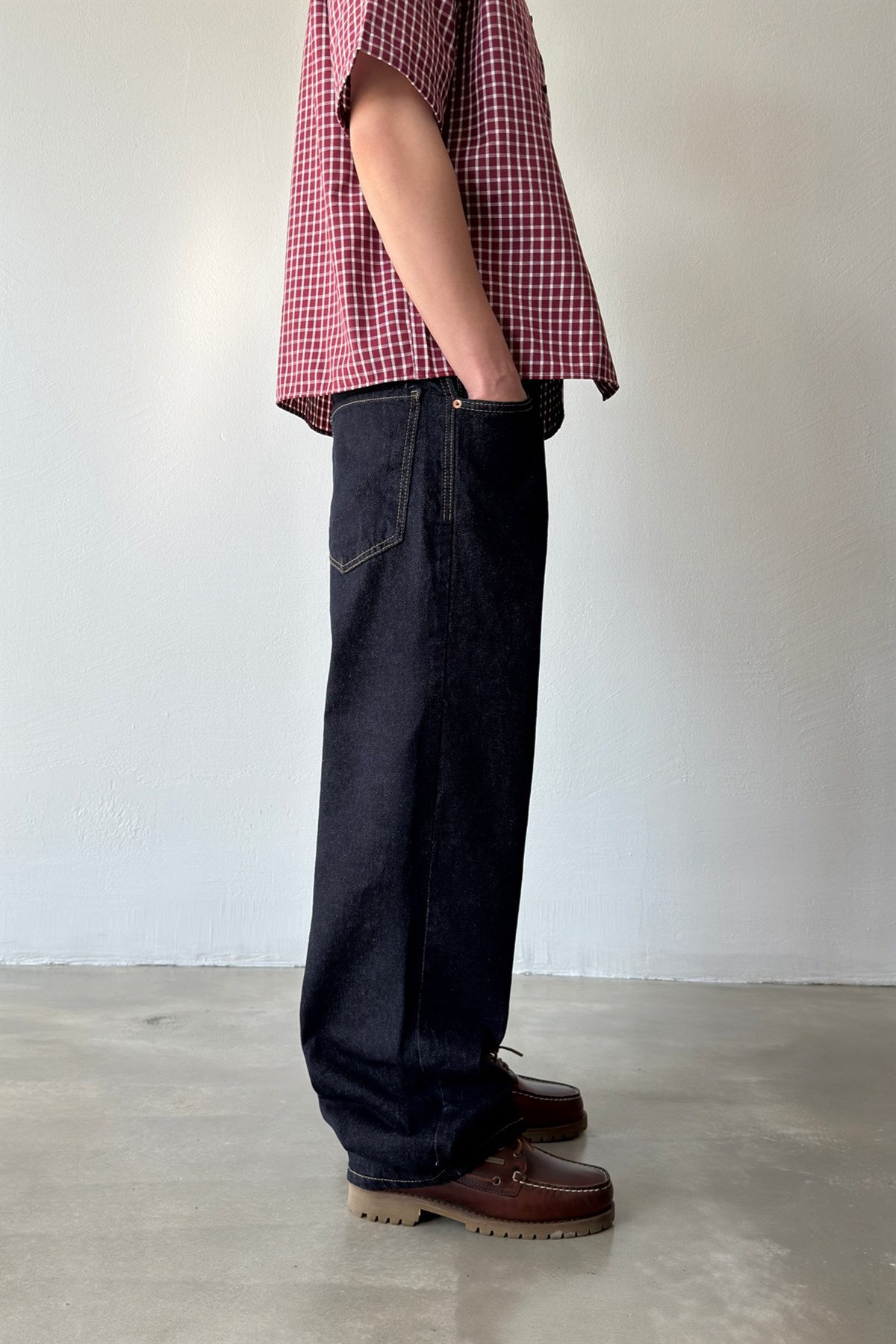 Dikiş Detaylı Baggy Jean