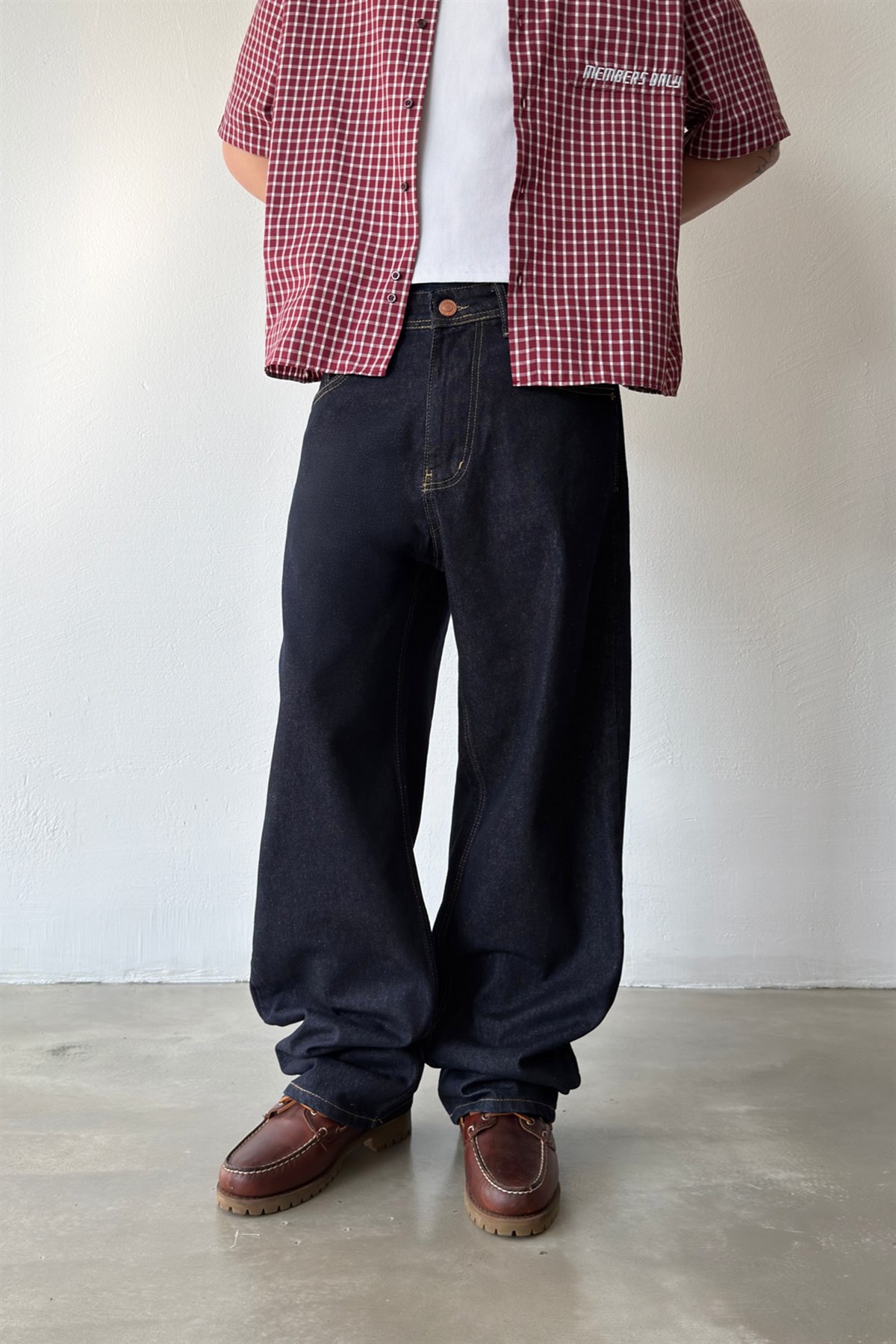 Dikiş Detaylı Baggy Jean