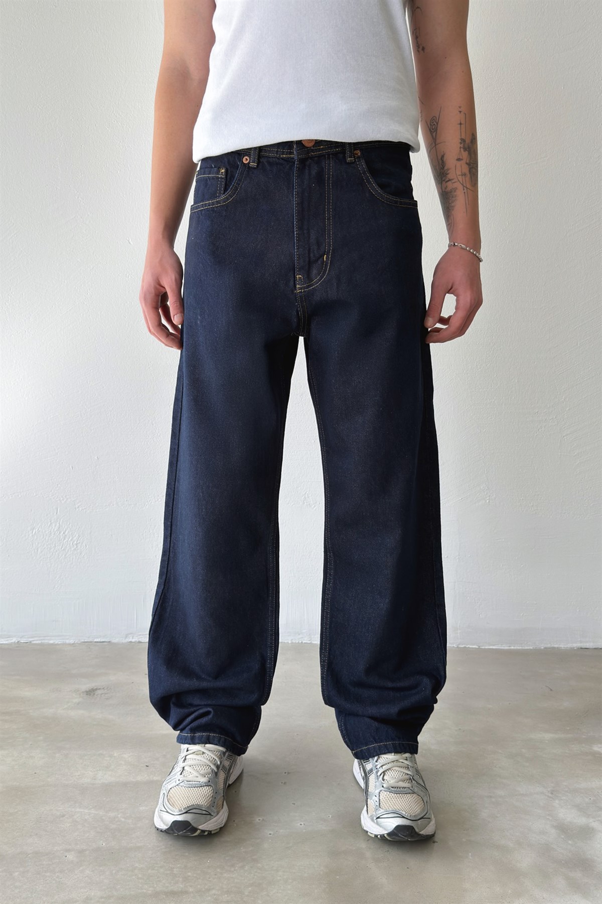 Dikiş Detaylı Baggy Jean