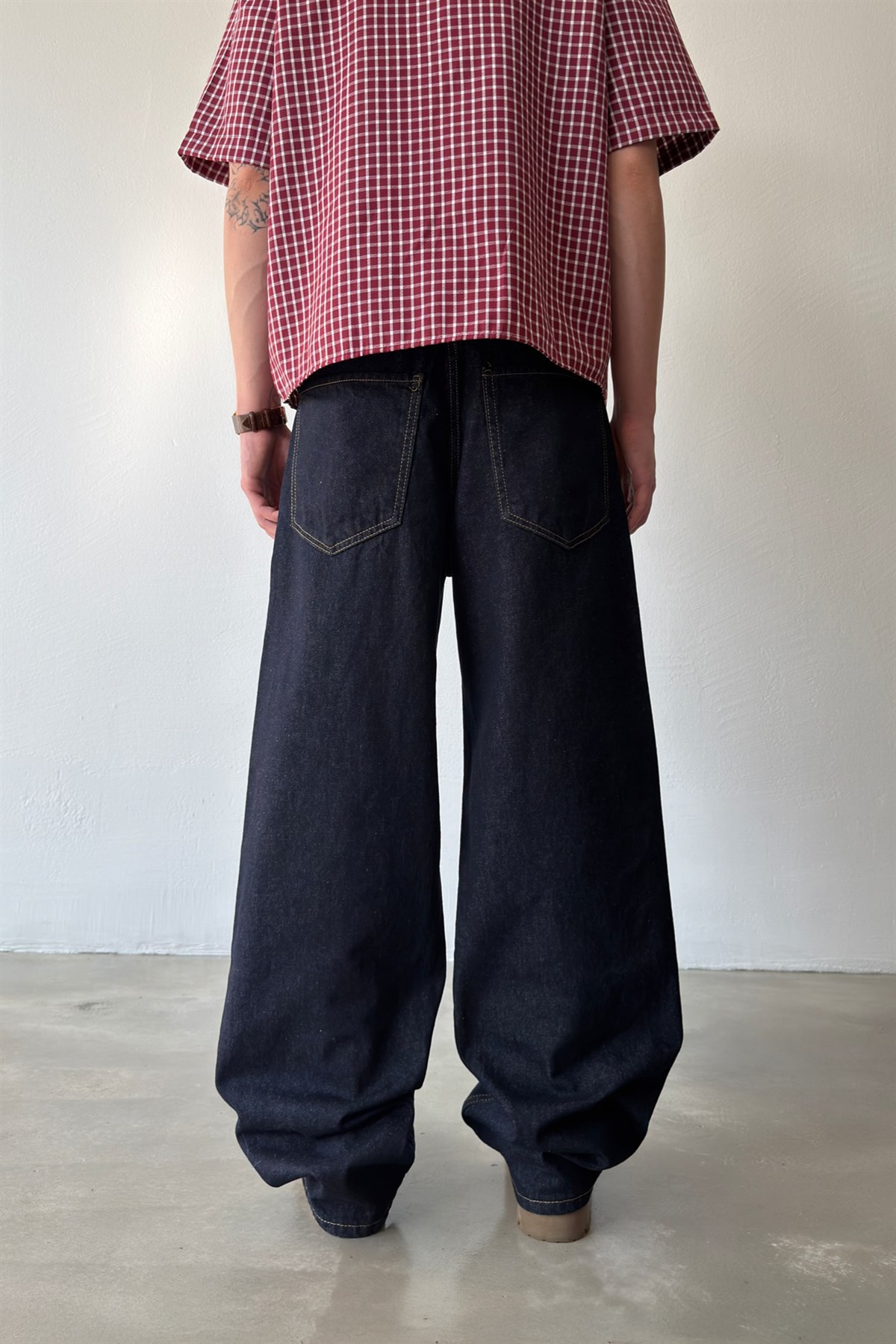 Dikiş Detaylı Baggy Jean