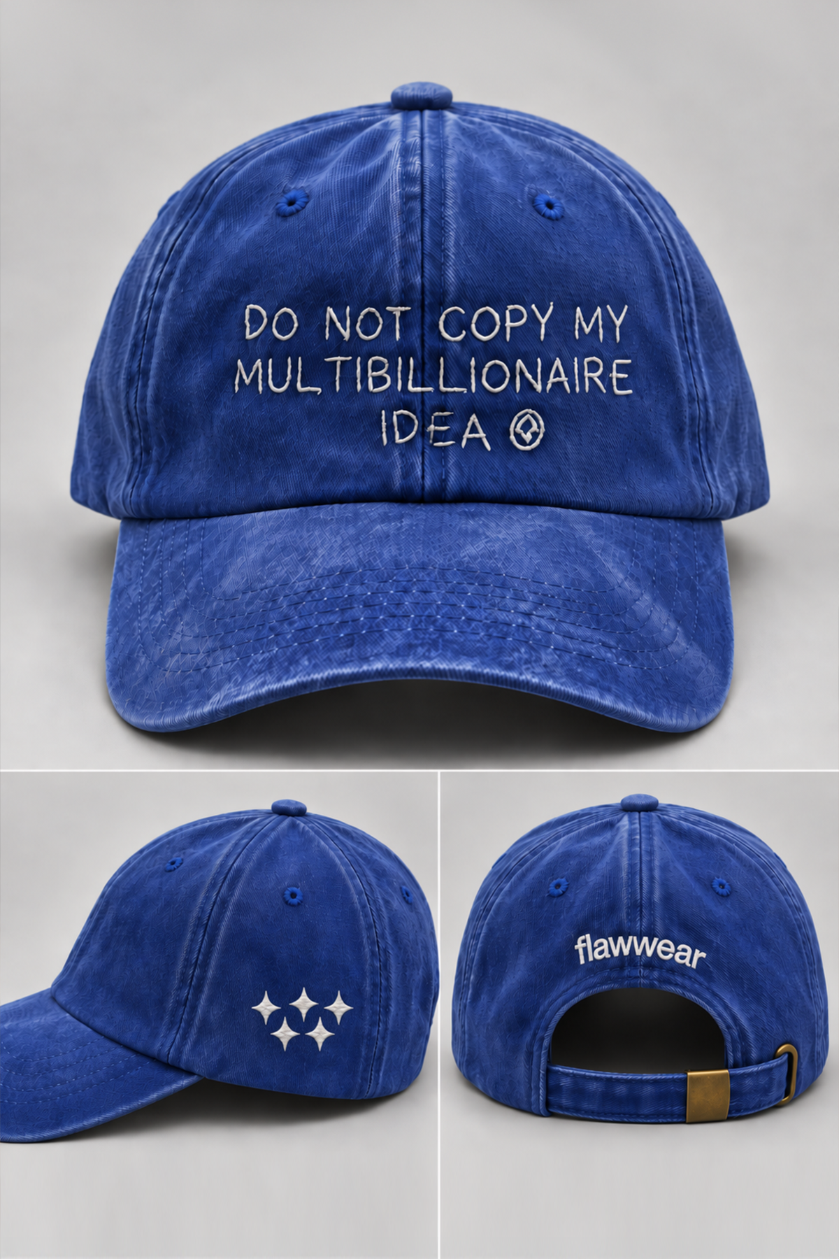 Dont Copy Nakışlı Yıkamalı Şapka