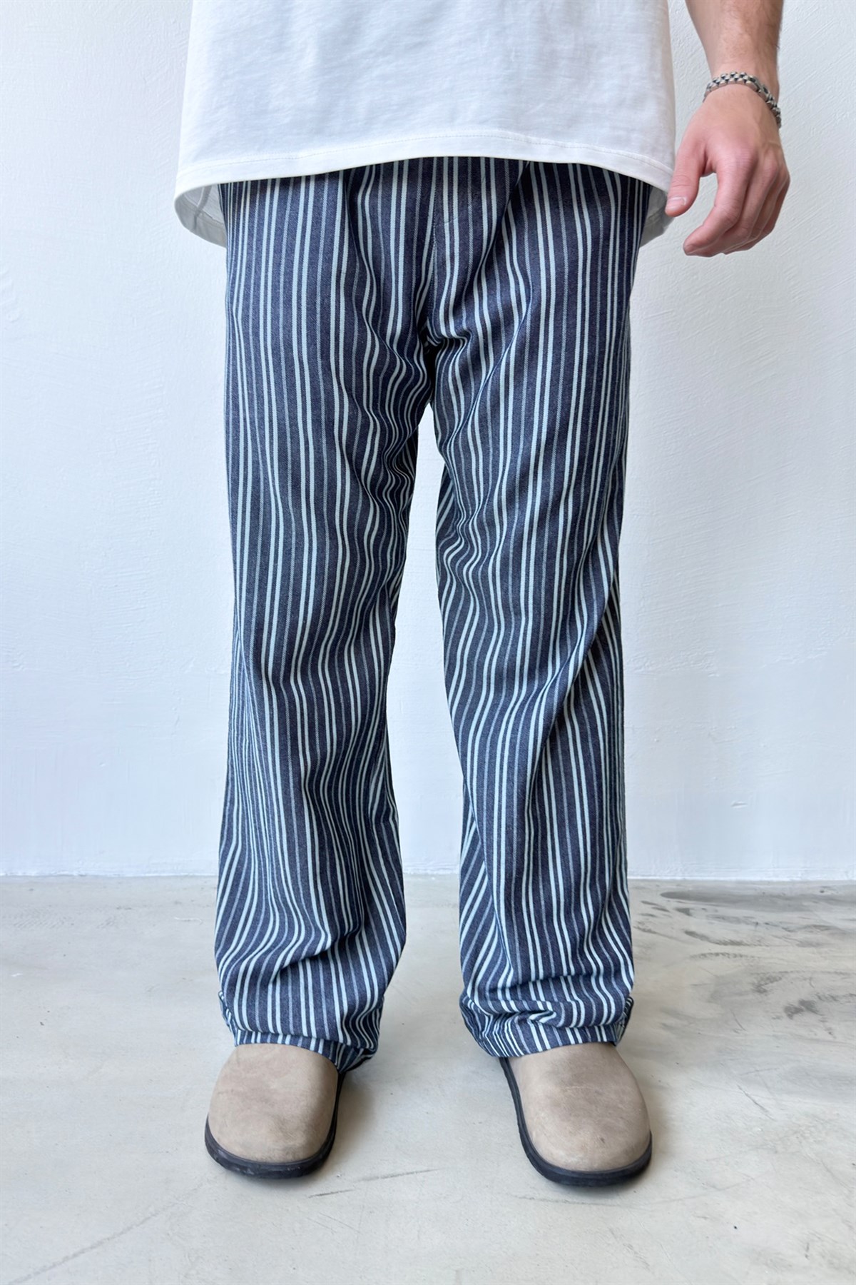 Double Line Bel Lastikli Pantolon