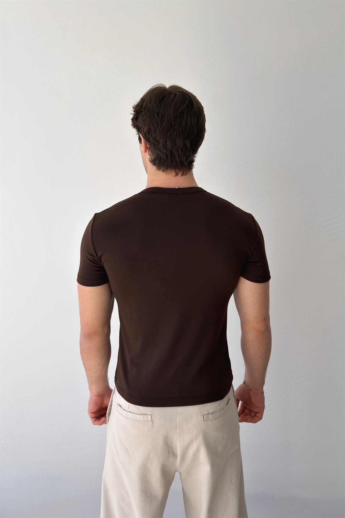 Düğmeli Basic Tişört