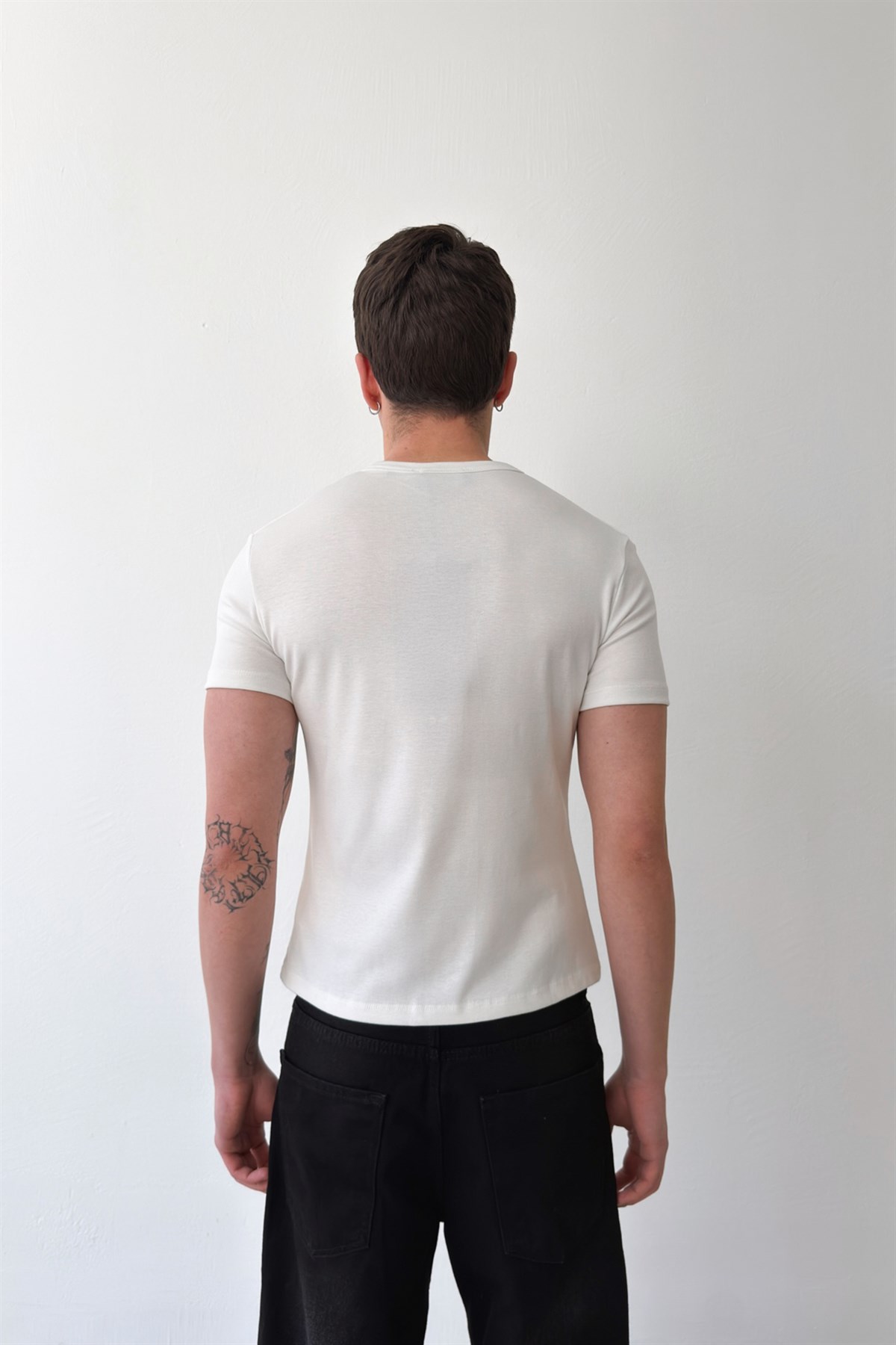 Düğmeli Basic Tişört