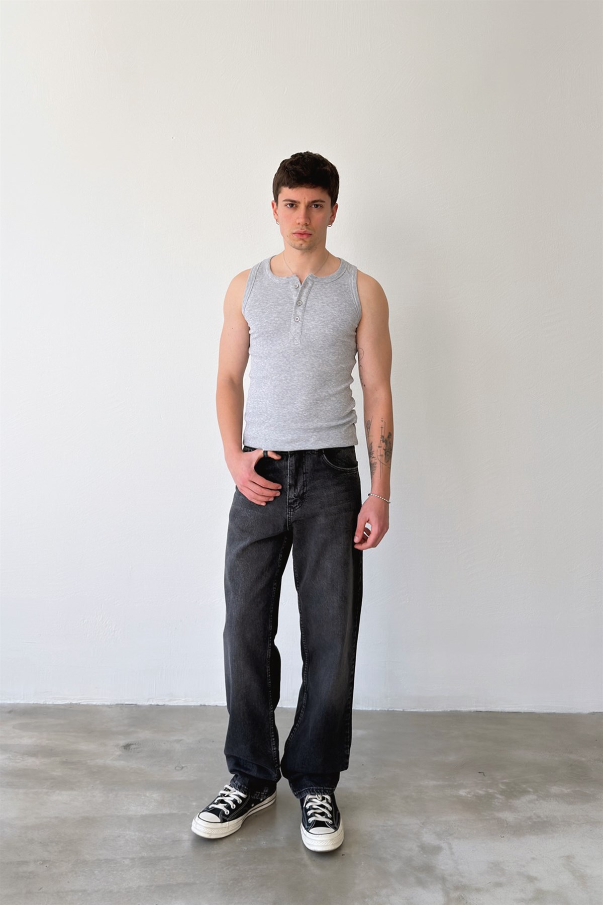 Düğmeli Fitilli Atlet