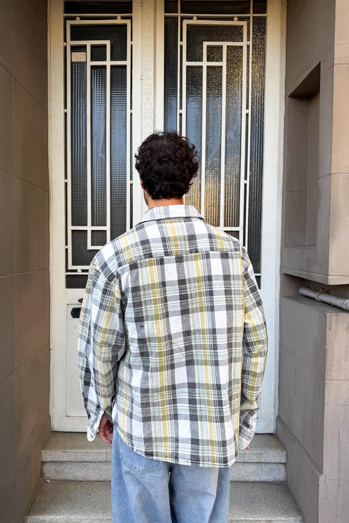 Ekose Cepli Gömlek Yeşil