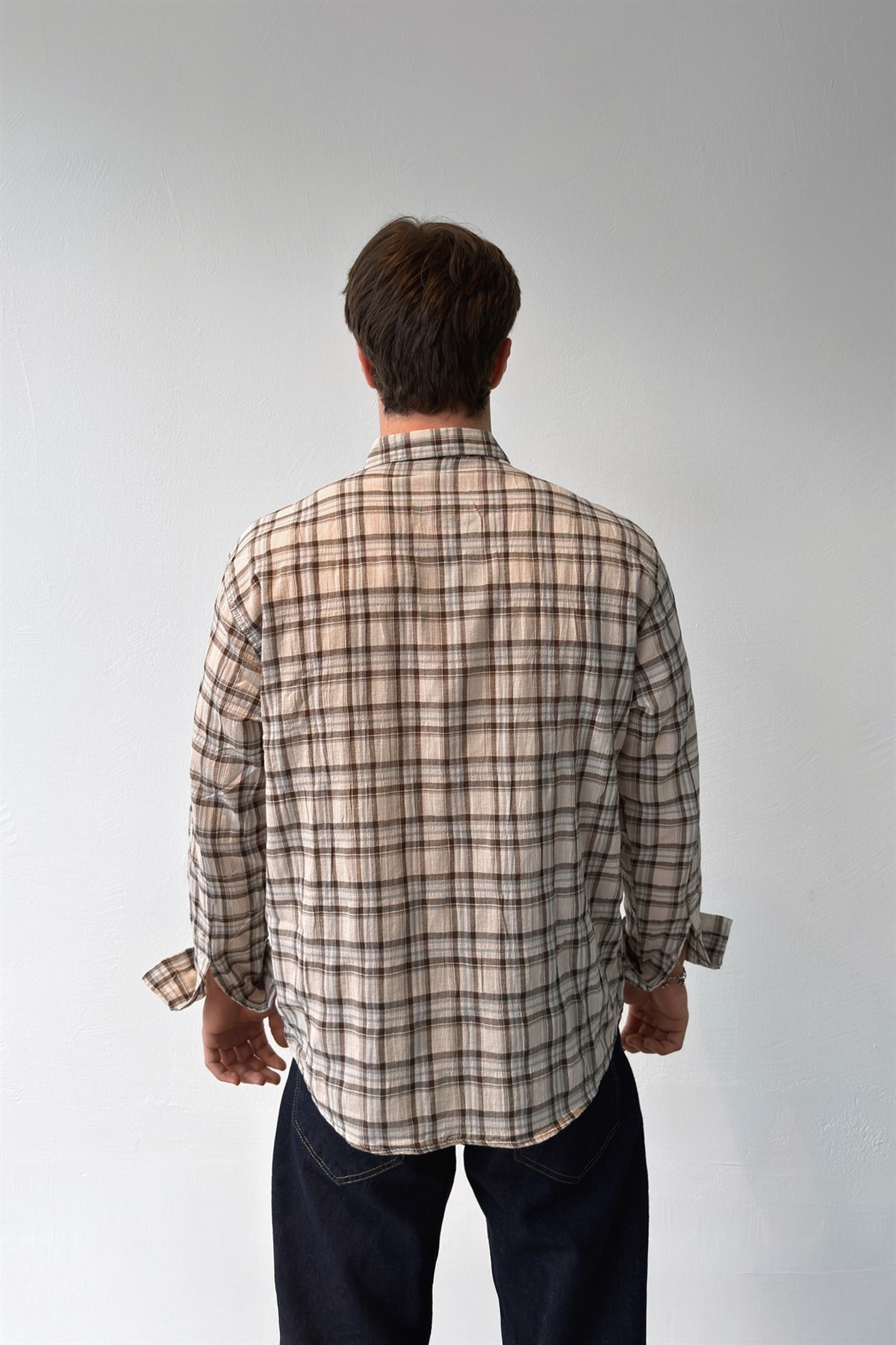 Ekose Oversize Gömlek