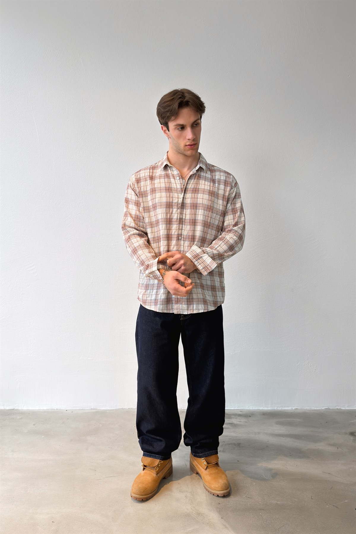 Ekose Oversize Gömlek