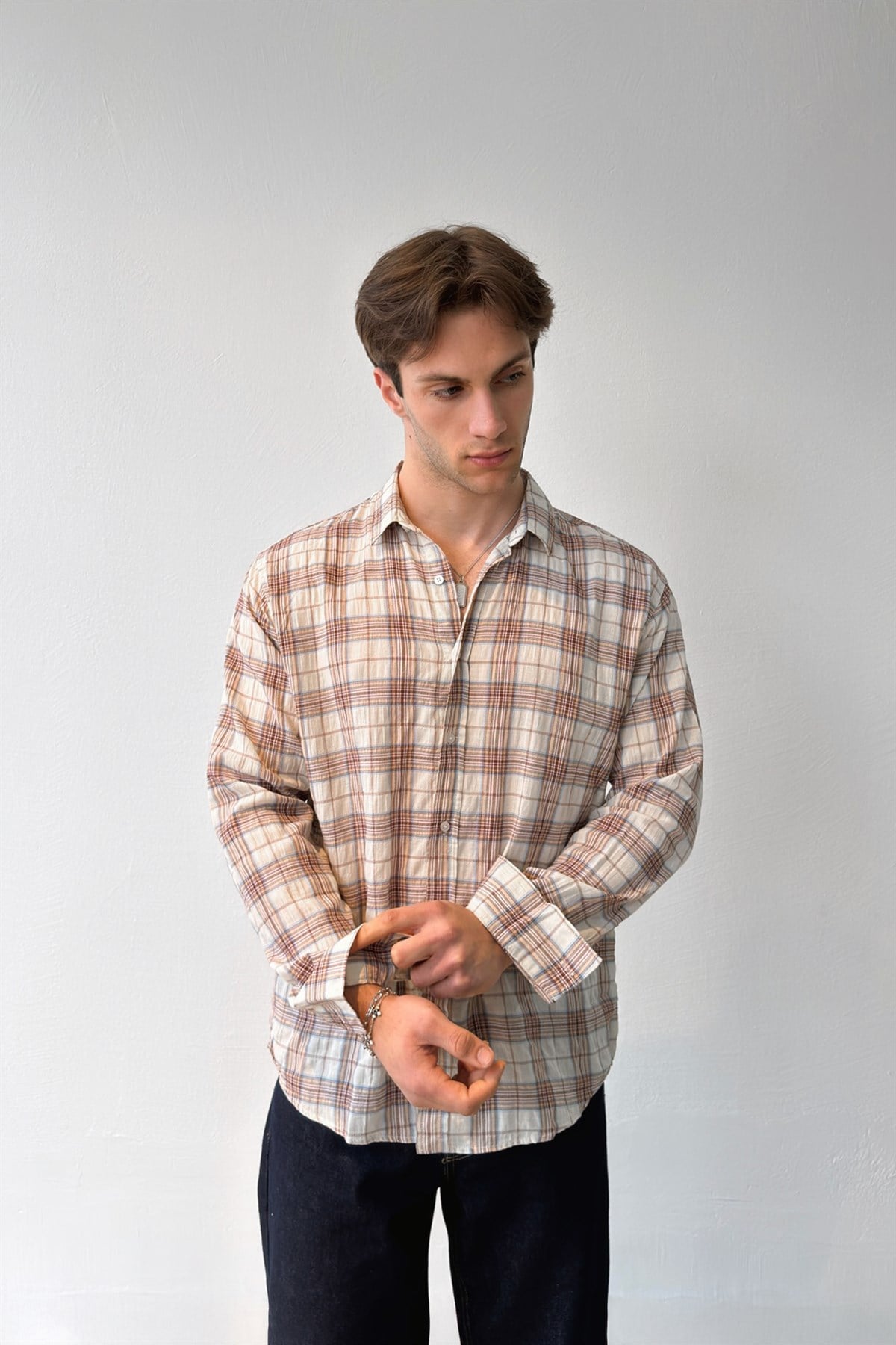 Ekose Oversize Gömlek