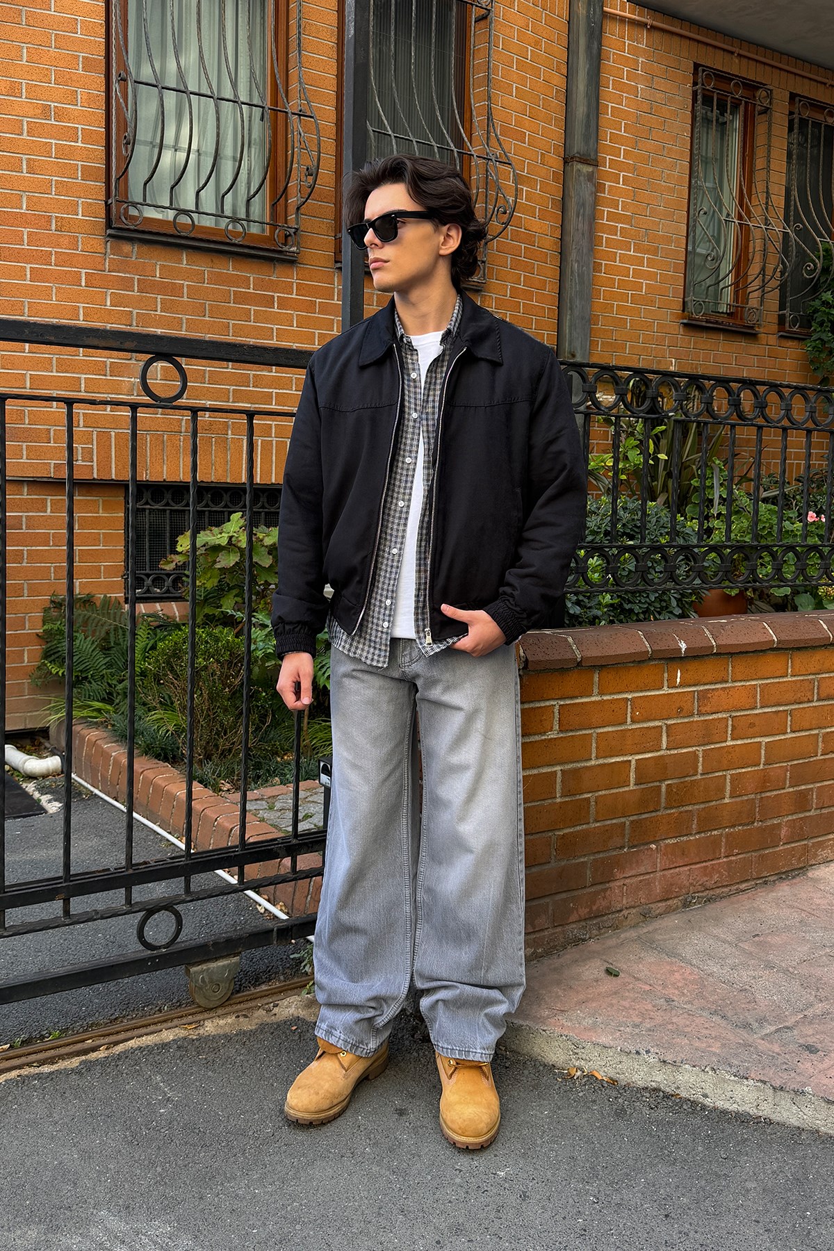 Gravel Ash Grey Baggy Fit Jeans