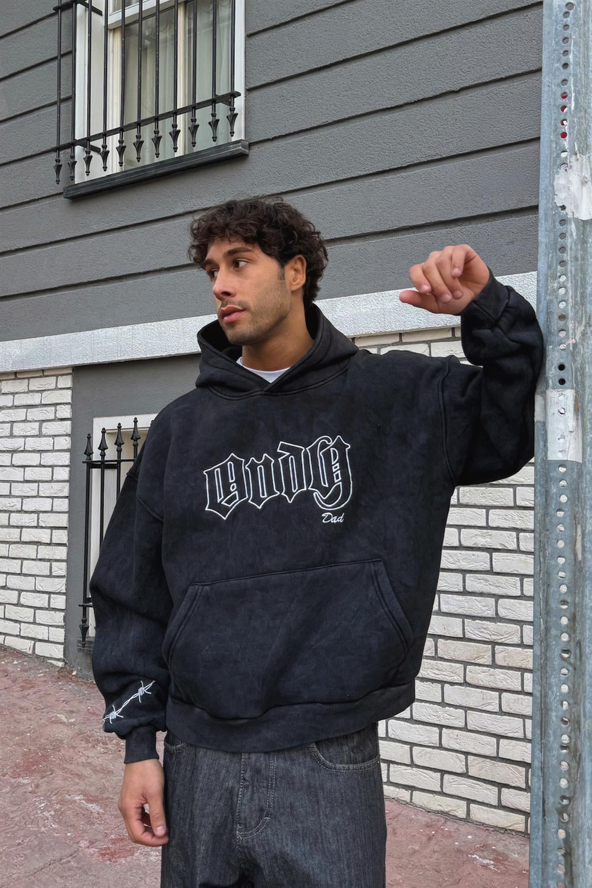 Endy Dad Nakışlı Hoodie