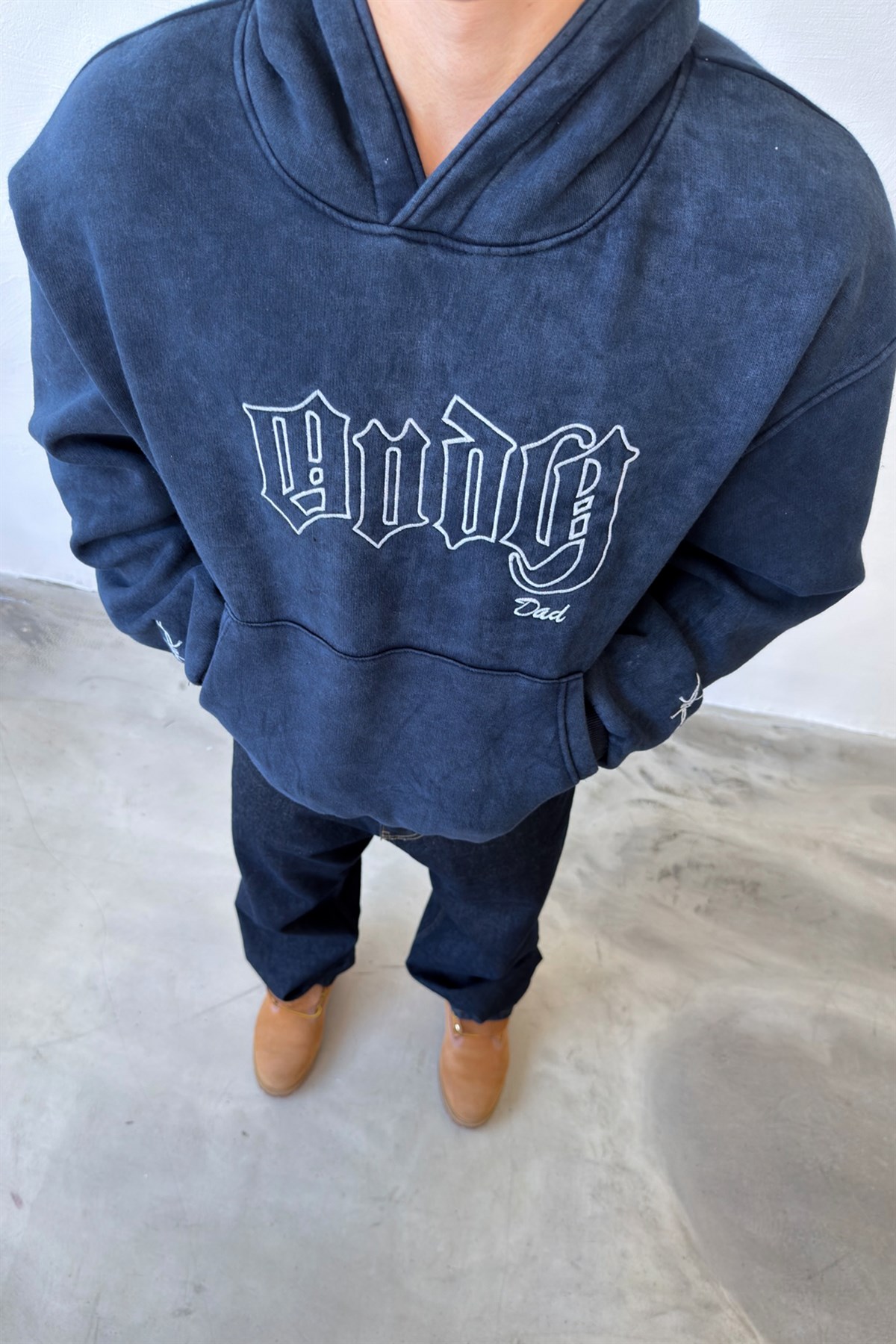 Endy Dad Nakışlı Hoodie