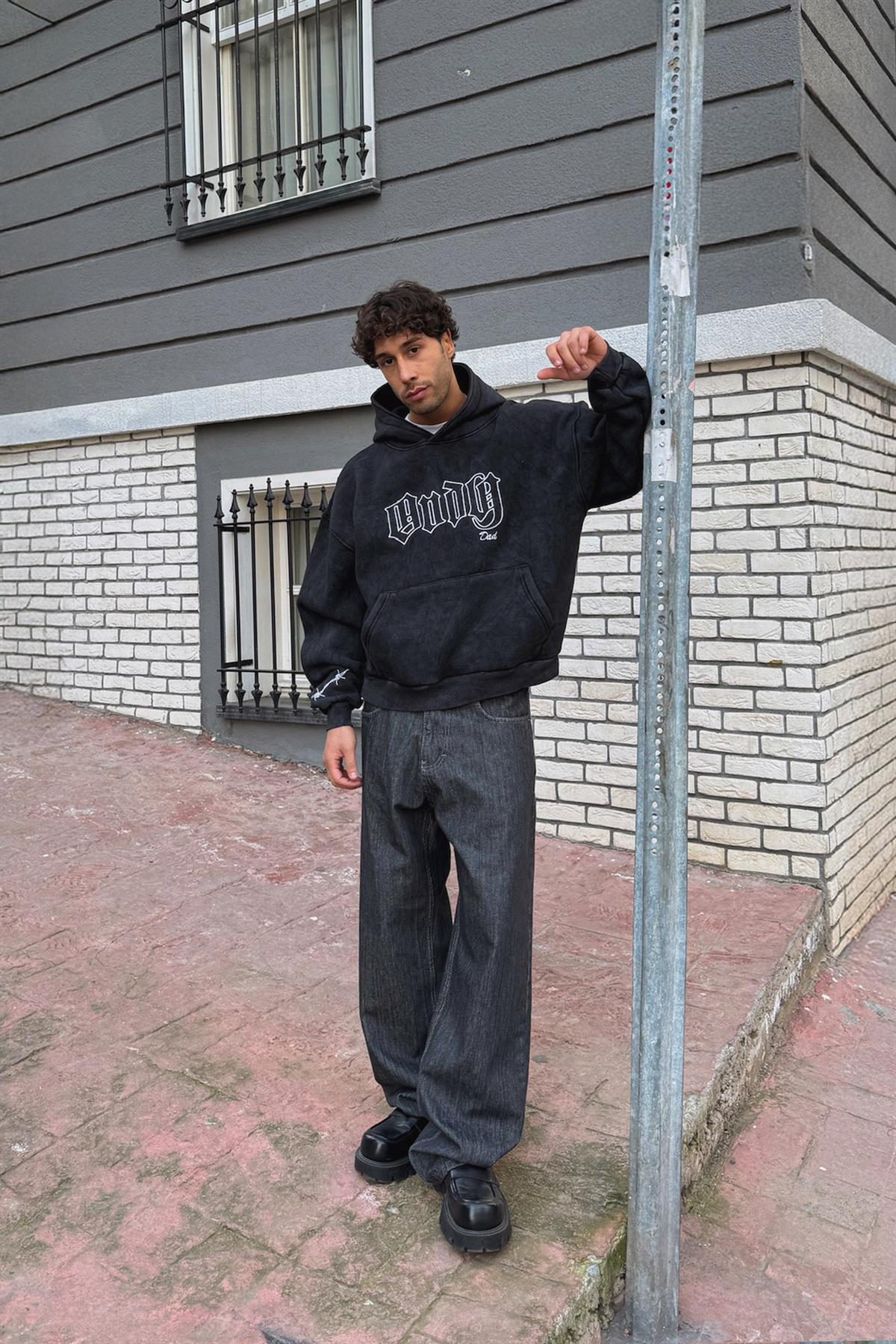 Endy Dad Nakışlı Hoodie