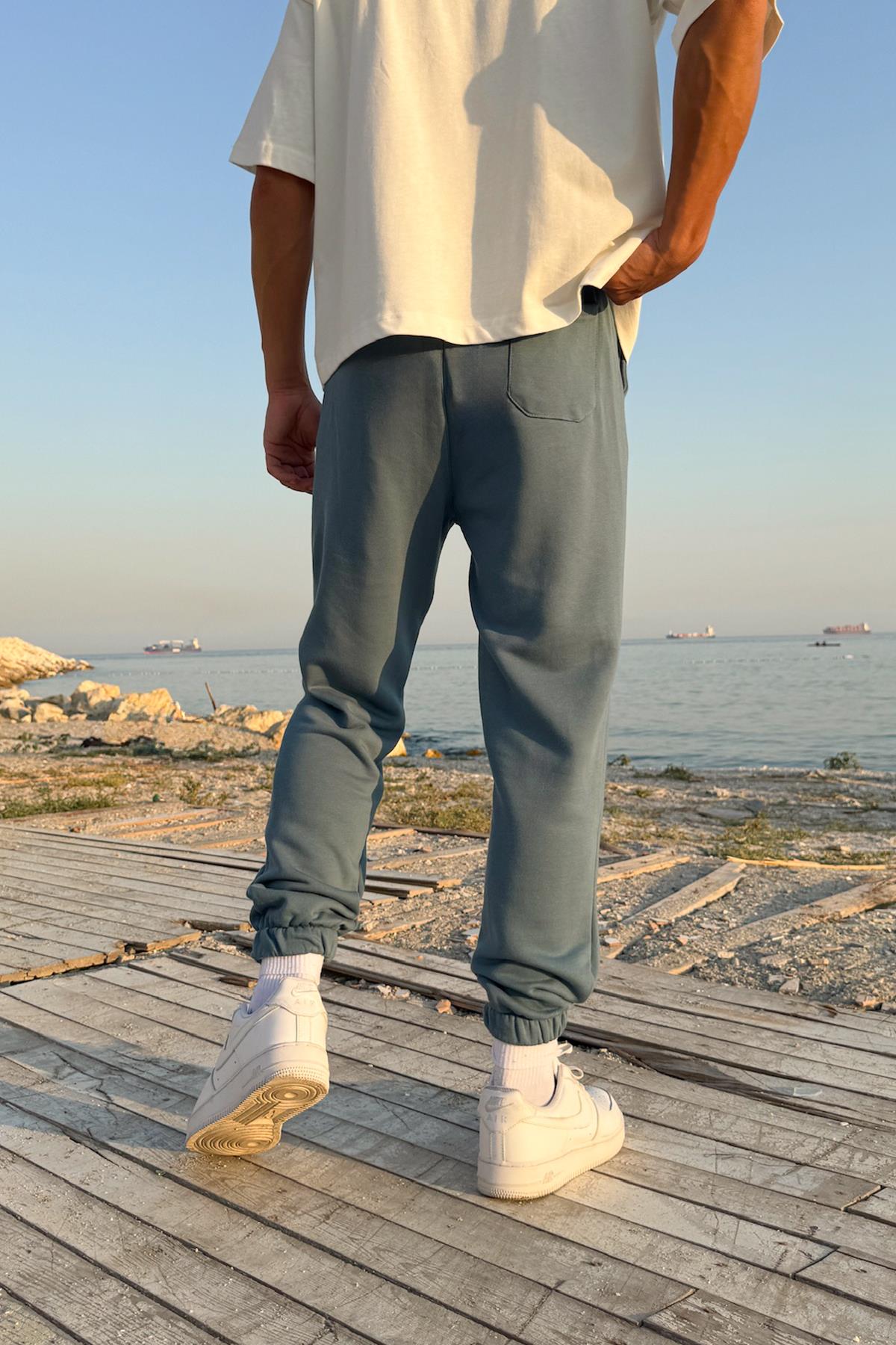 Essentials Baskılı Yeşil Jogger Eşofman Altı