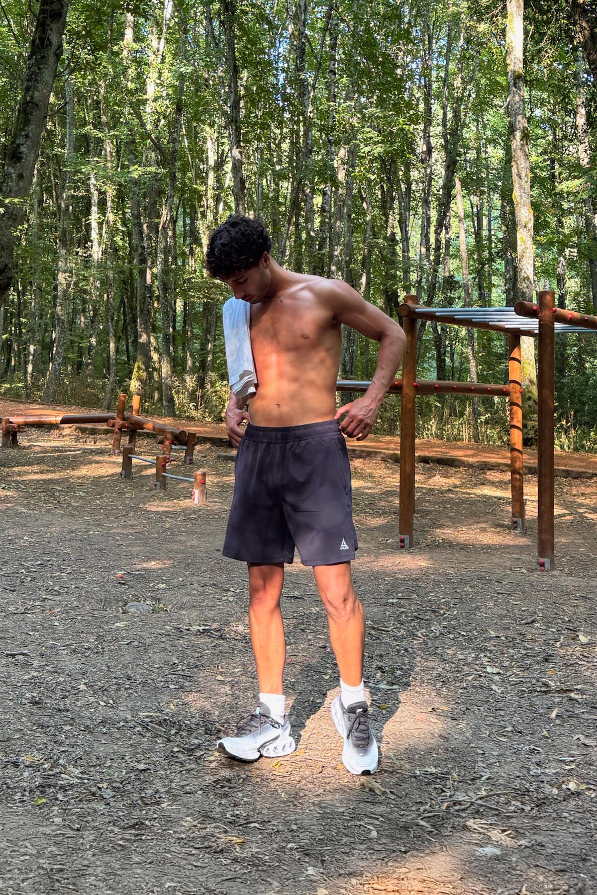 Fermuar Cepli Sportif Şort Lacivert