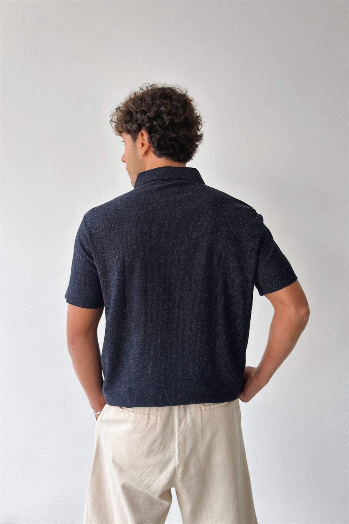 Fermuarlı Dokuma Tişört