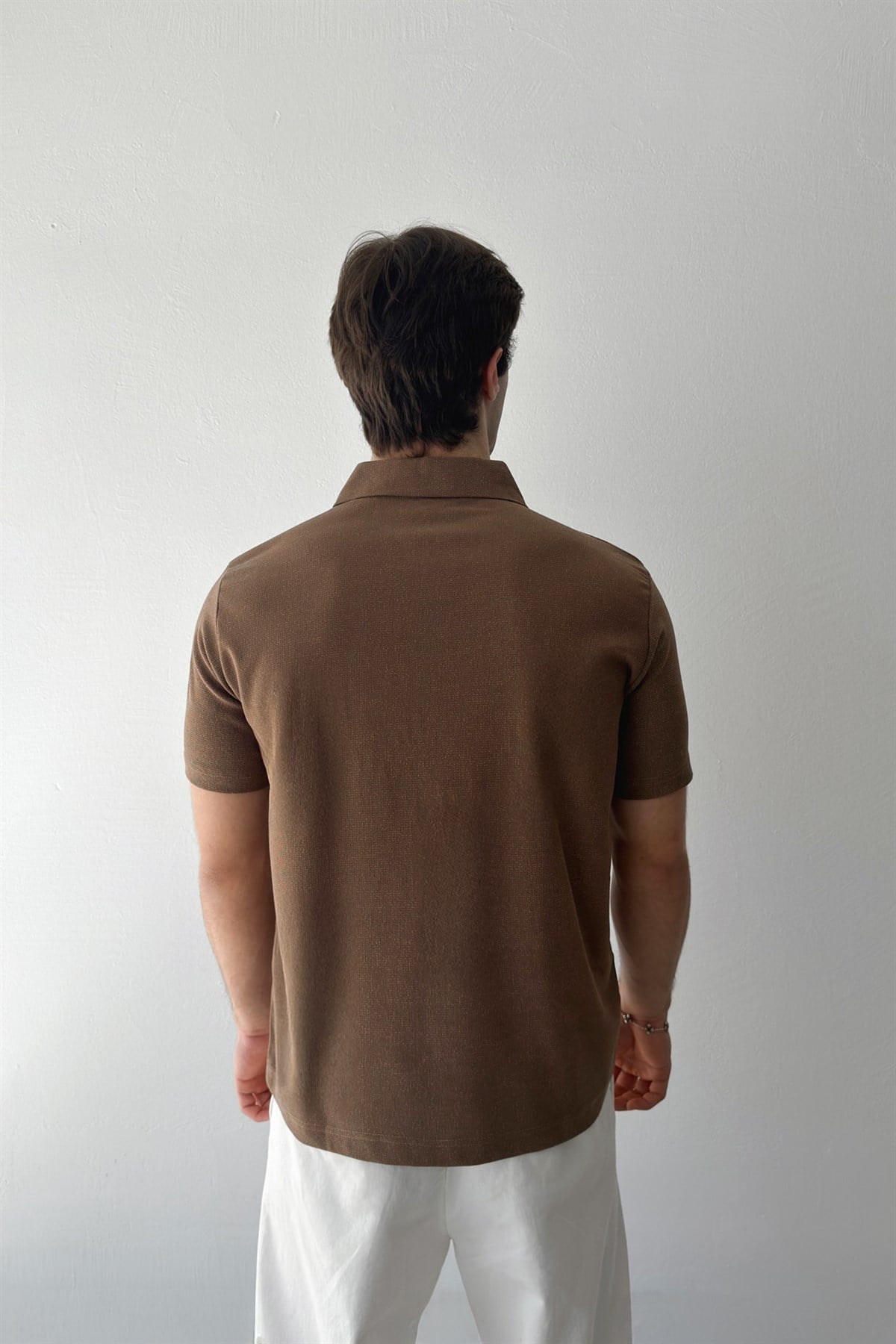 Fermuarlı Dokuma Tişört