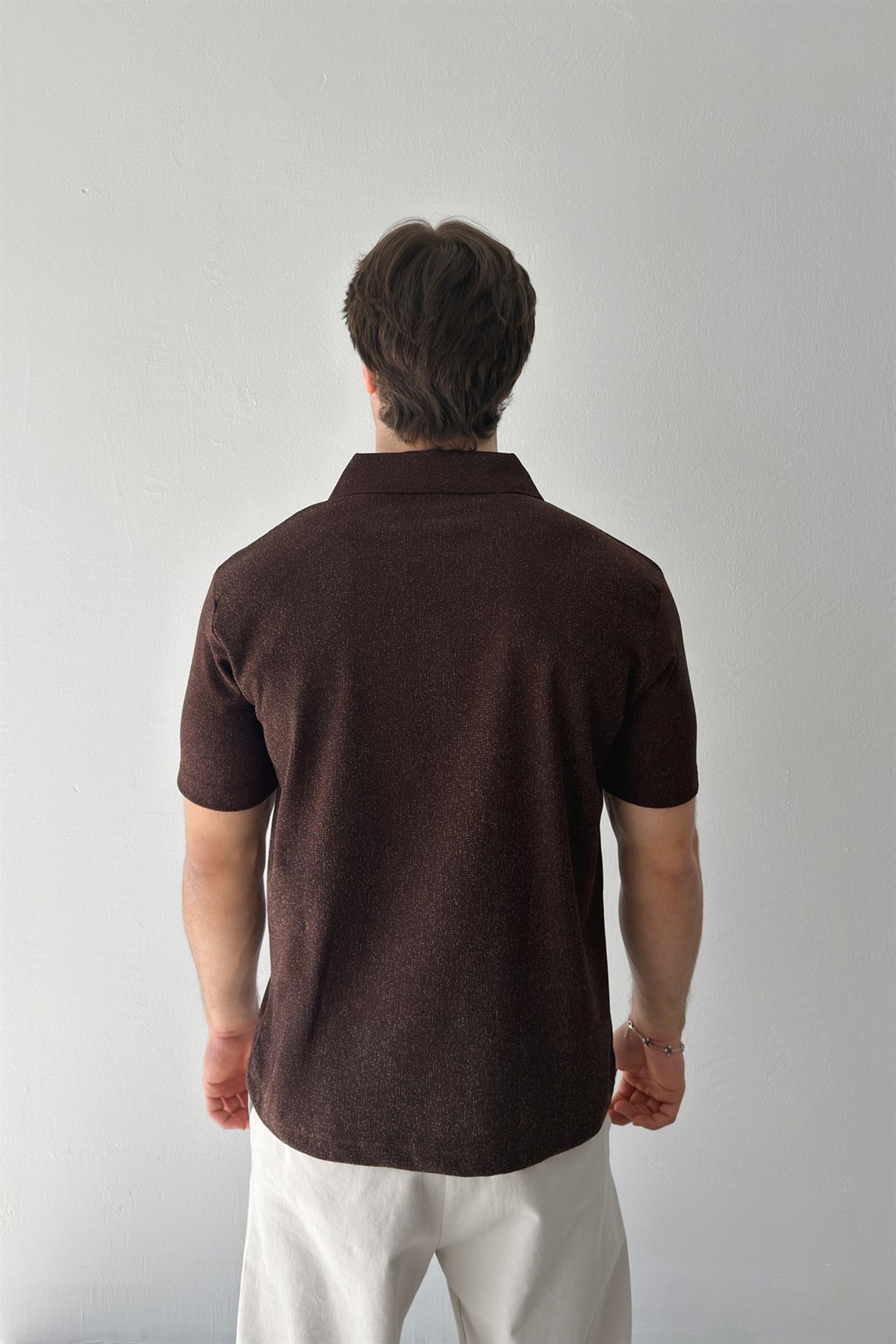 Fermuarlı Dokuma Tişört