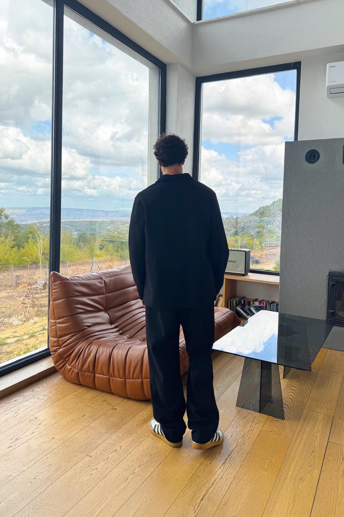 Fermuarlı Sweatshirt Siyah