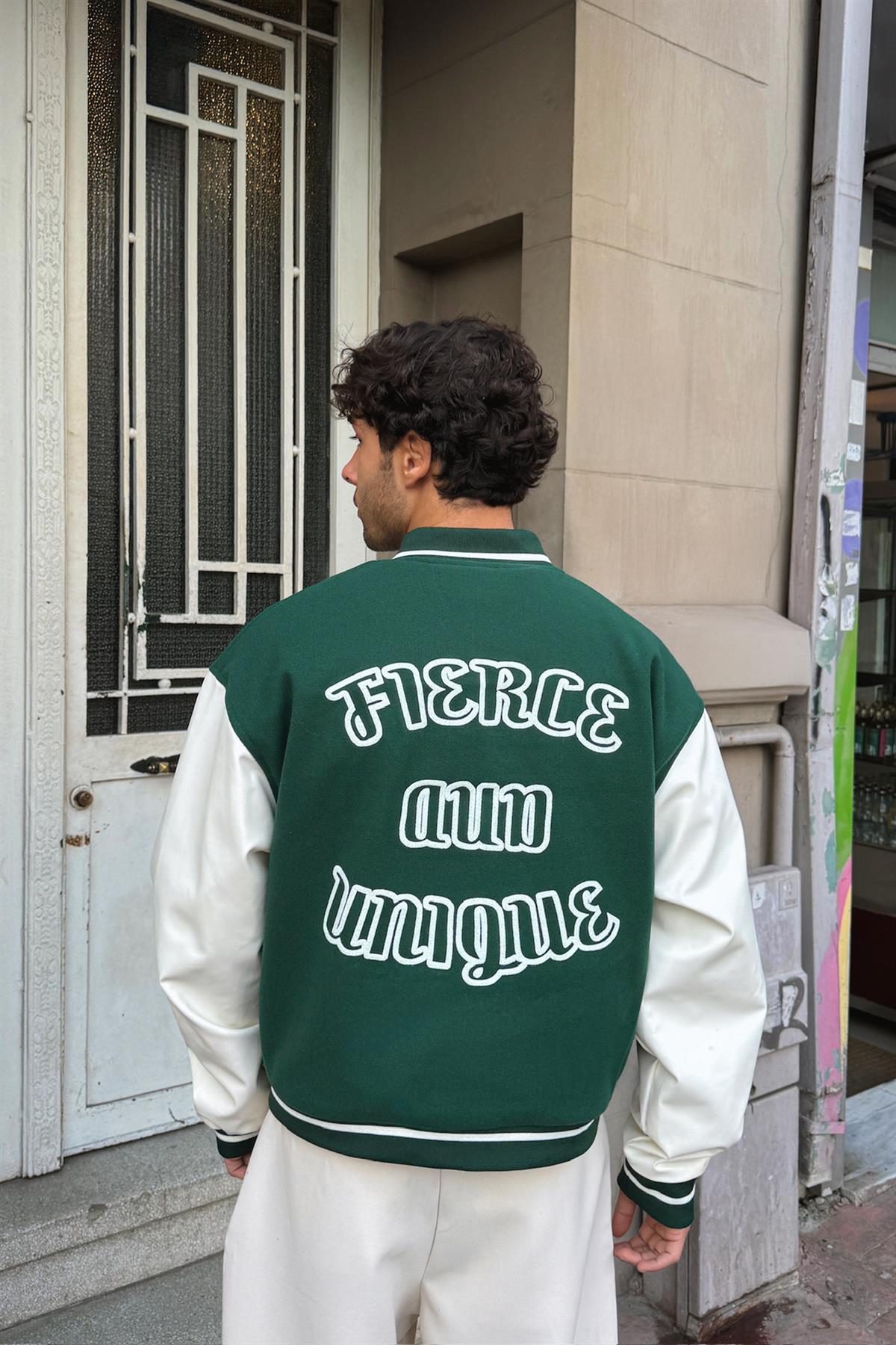 Fierce Baskılı Kolej Ceket