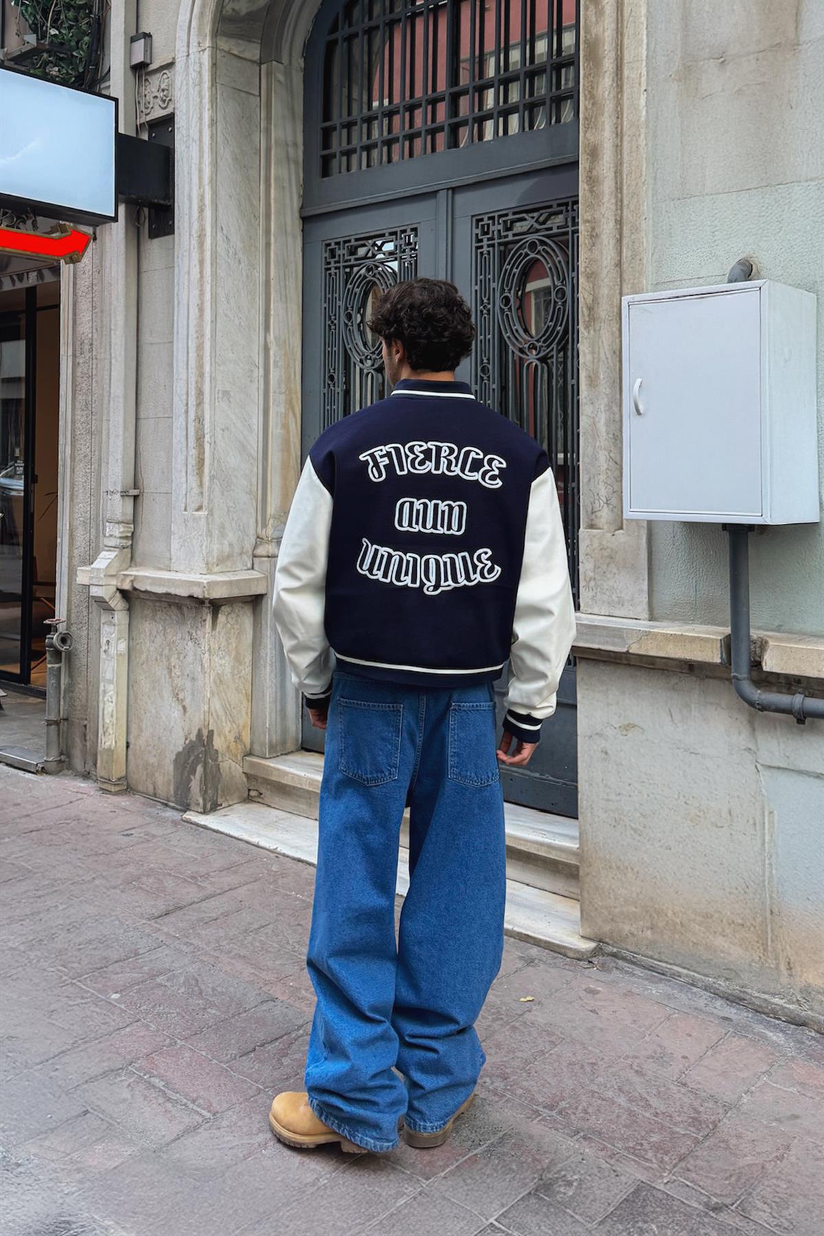 Fierce Baskılı Kolej Ceket