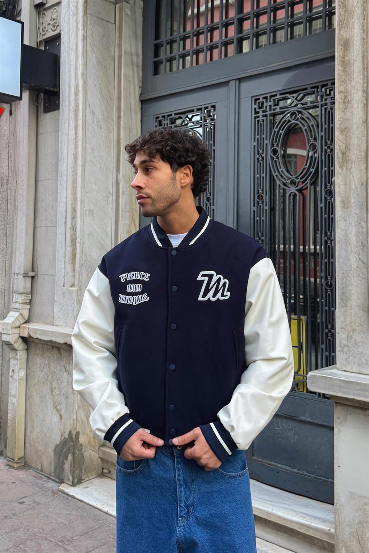 Fierce Baskılı Kolej Ceket