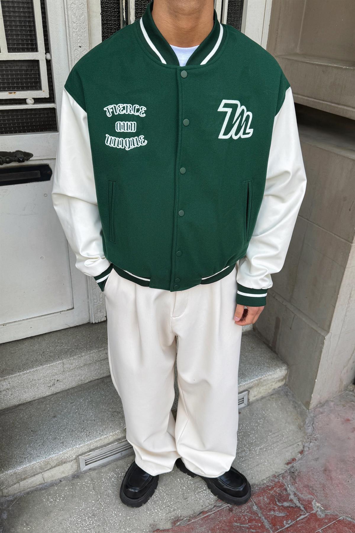 Fierce Baskılı Kolej Ceket