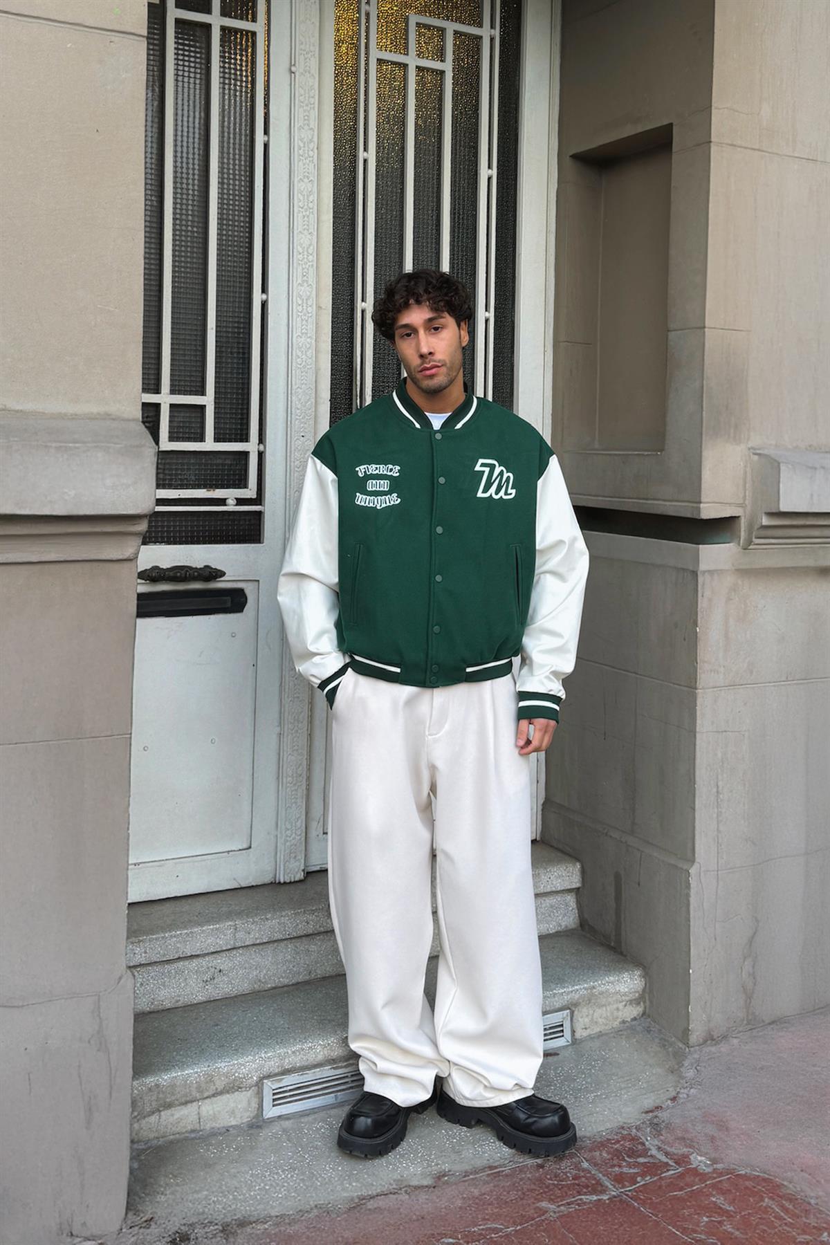 Fierce Baskılı Kolej Ceket