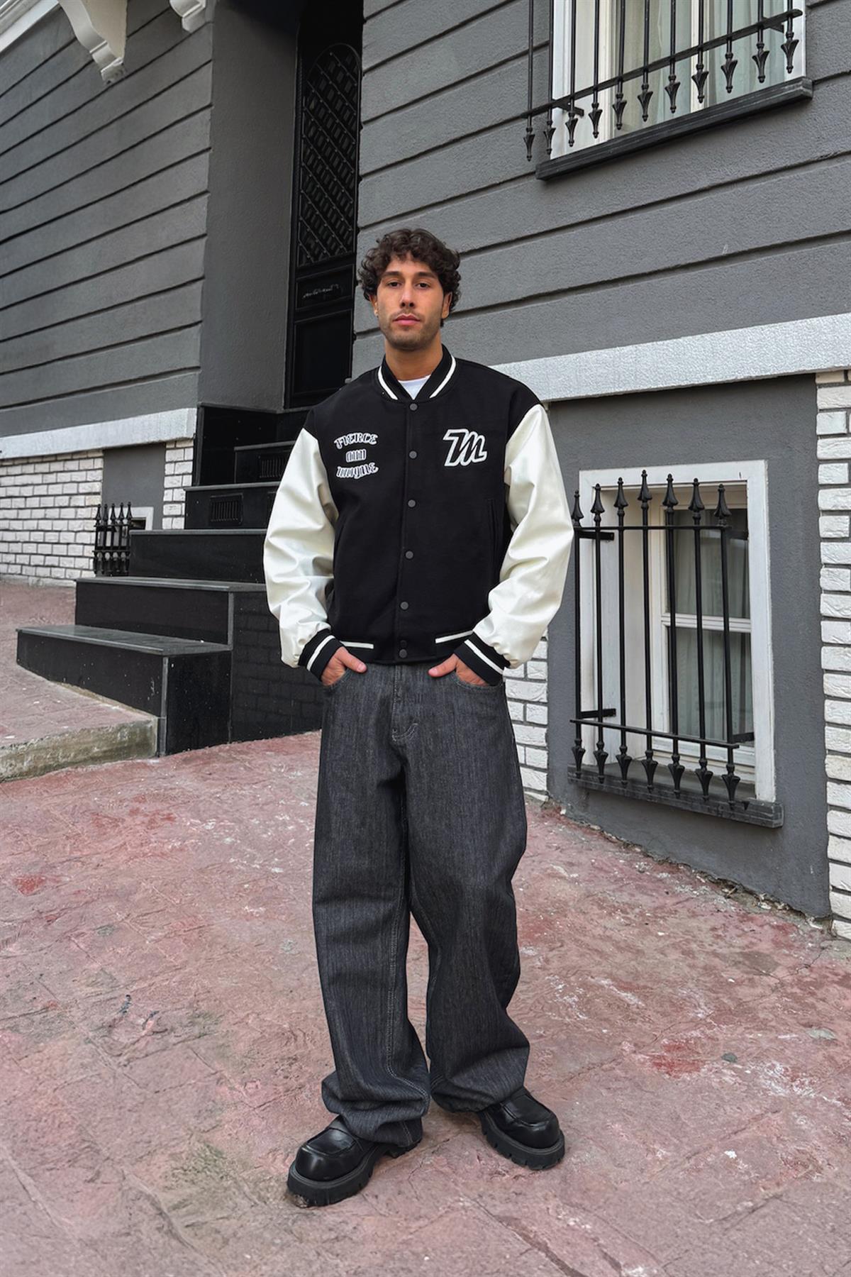 Fierce Baskılı Kolej Ceket